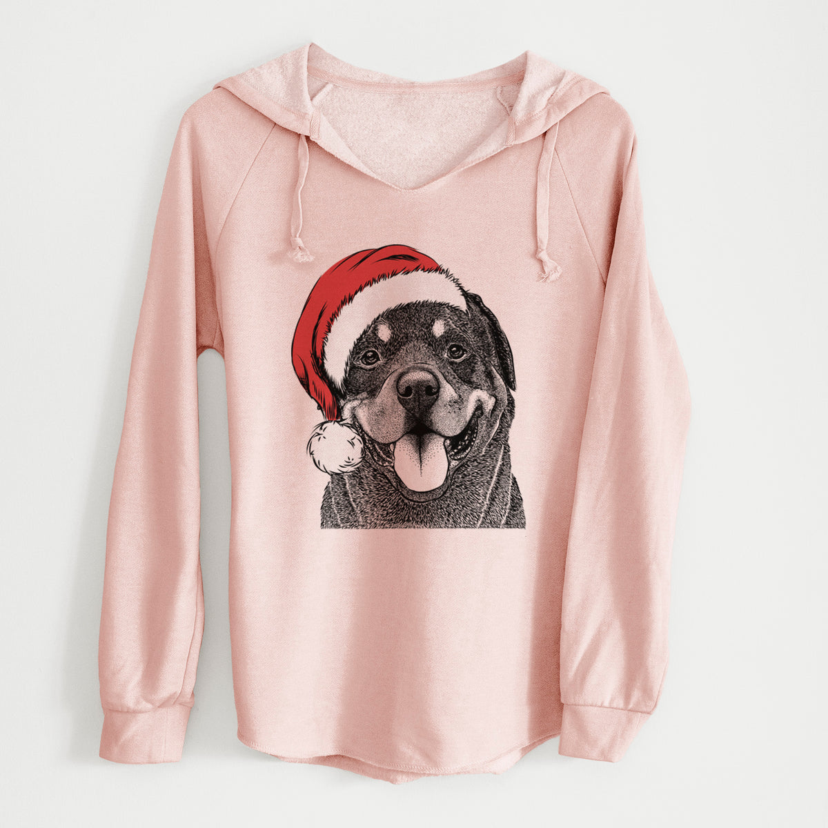 Santa Hagan the Rottweiler - Cali Wave Hooded Sweatshirt