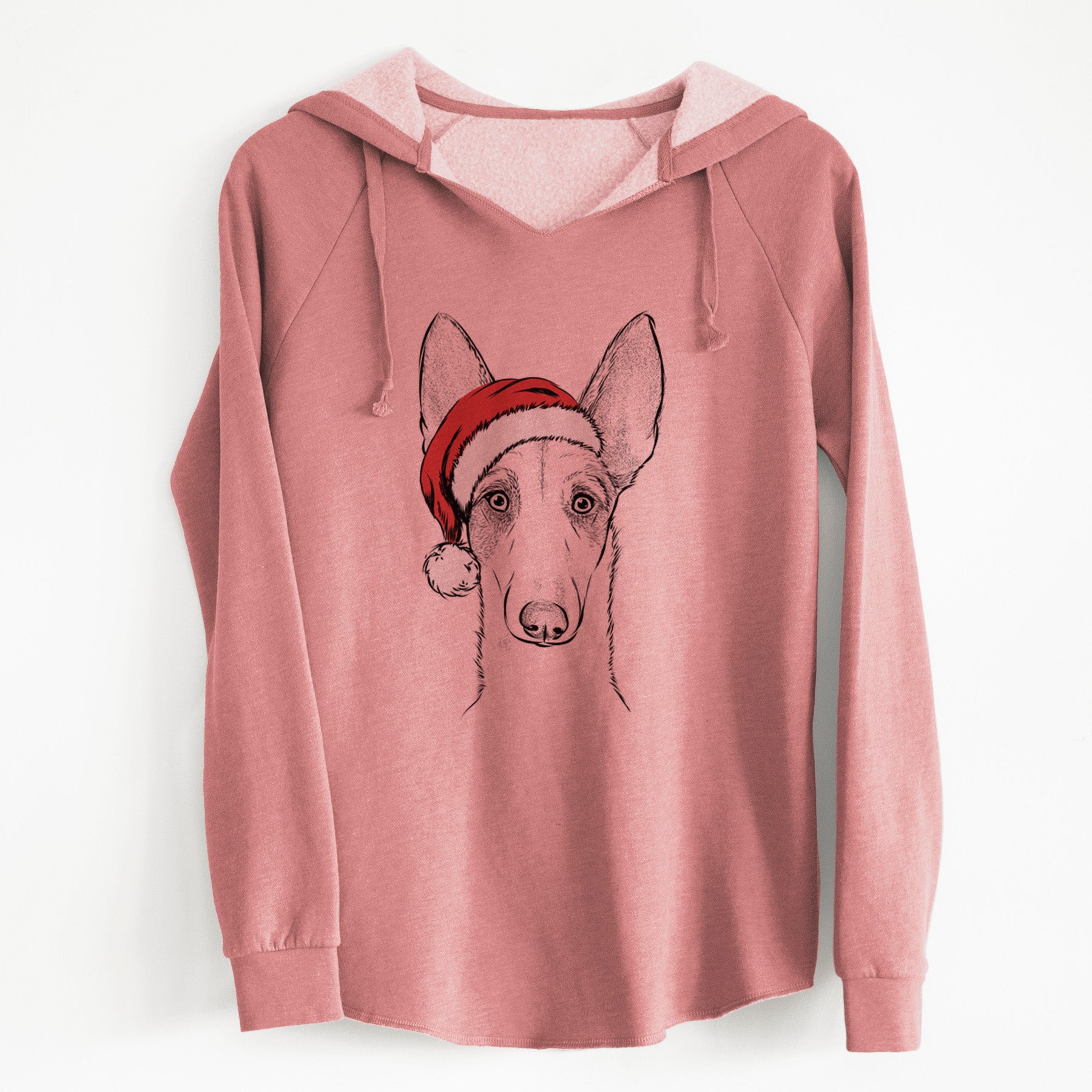 Santa Halo the Ibizan Sight Hound - Cali Wave Hooded Sweatshirt