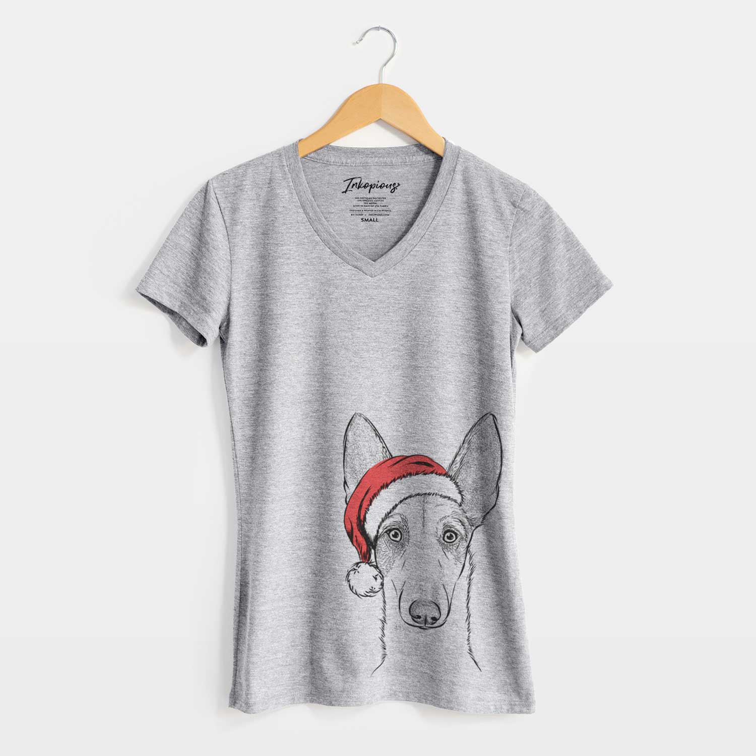 Santa Halo the Ibizan Sight Hound - Women's V-neck Shirt