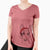 Santa Halo the Ibizan Sight Hound - Women's V-neck Shirt