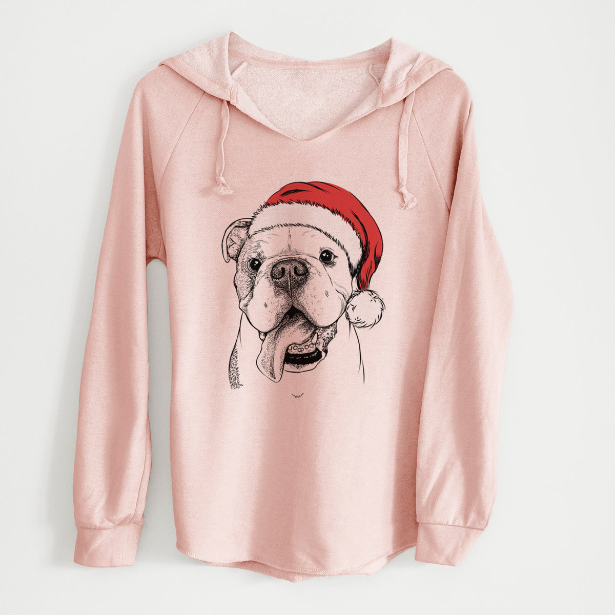 Santa Hank the English Bulldog - Cali Wave Hooded Sweatshirt