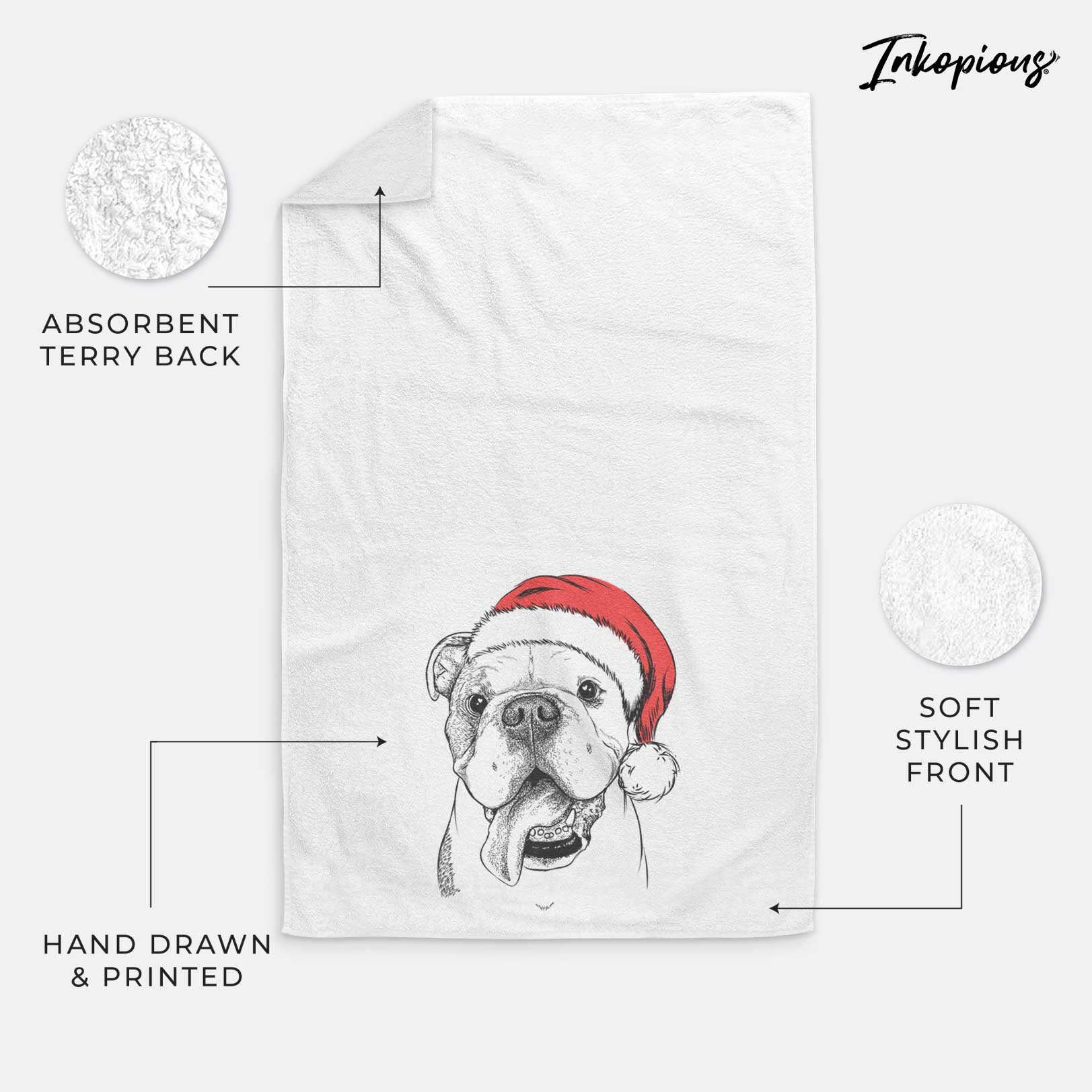 Hank the English Bulldog Decorative Hand Towel