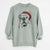 Santa Hank the English Bulldog - Unisex Pigment Dyed Crew Sweatshirt