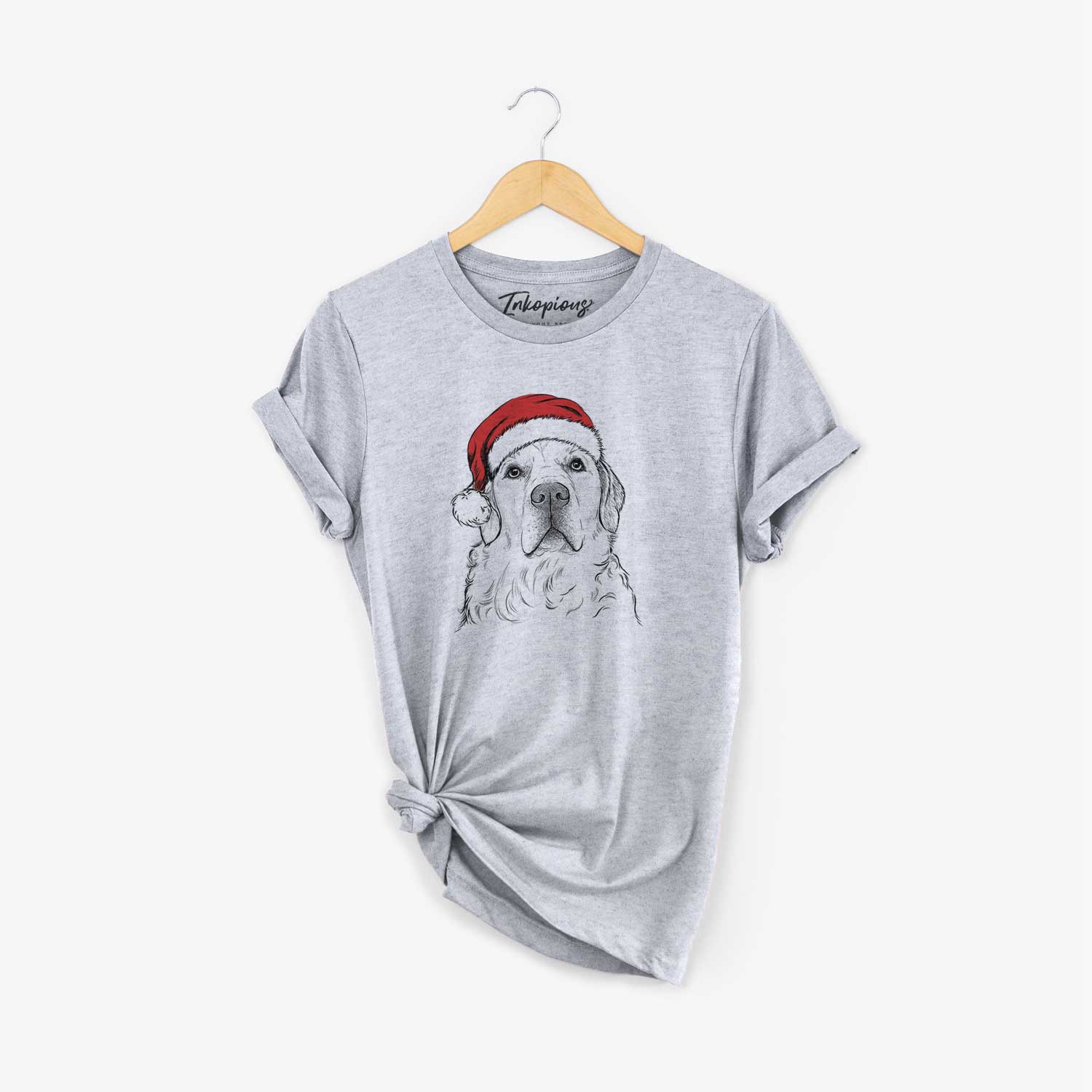 Santa Hank the Irish Cream Golden Retriever - Unisex Crewneck