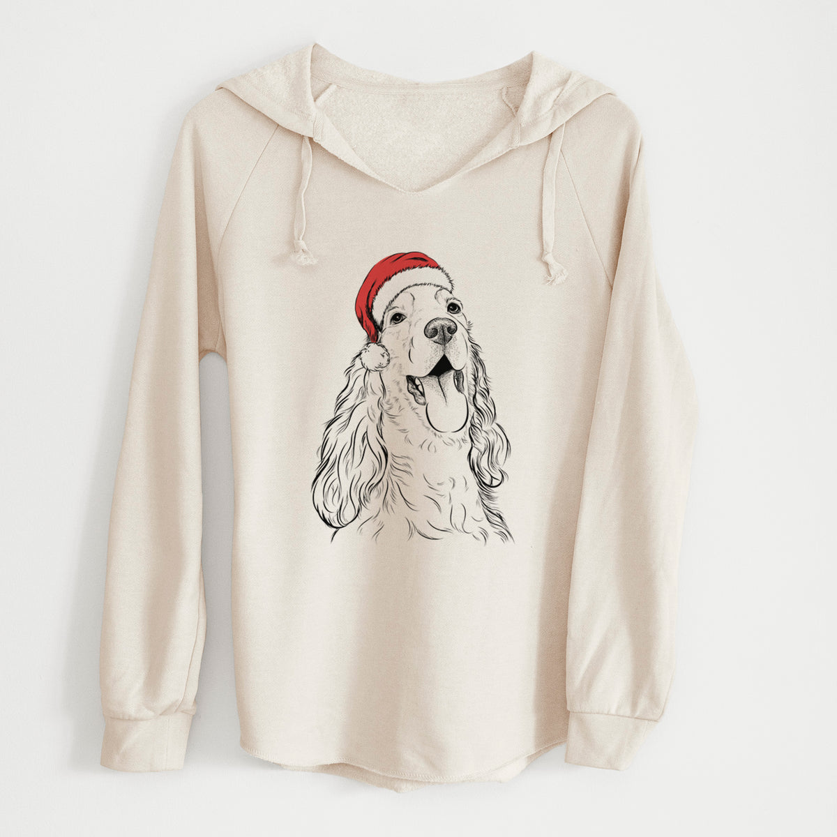 Santa Happy Henry the English Cocker Spaniel - Cali Wave Hooded Sweatshirt
