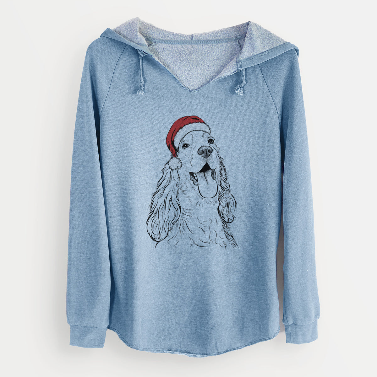 Santa Happy Henry the English Cocker Spaniel - Cali Wave Hooded Sweatshirt