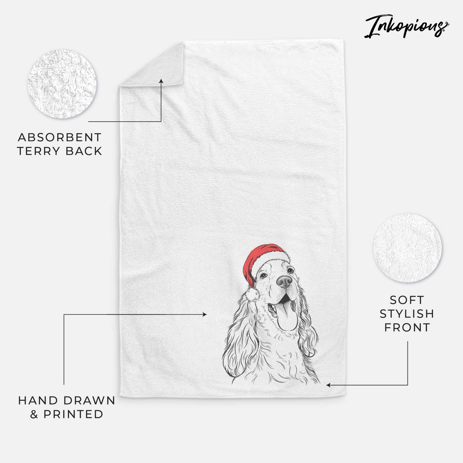 Happy Henry the English Cocker Spaniel Decorative Hand Towel