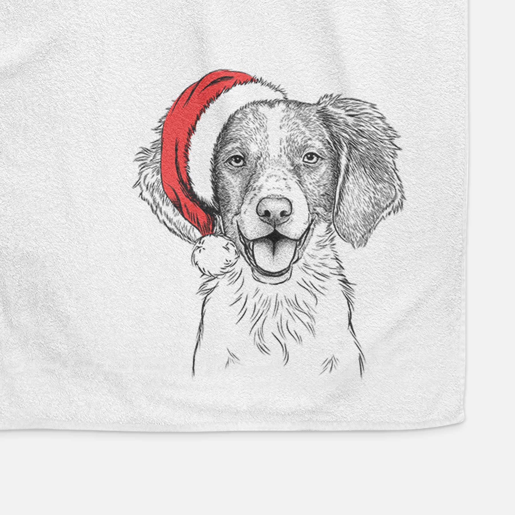 Happy Holly the Brittany Spaniel Decorative Hand Towel