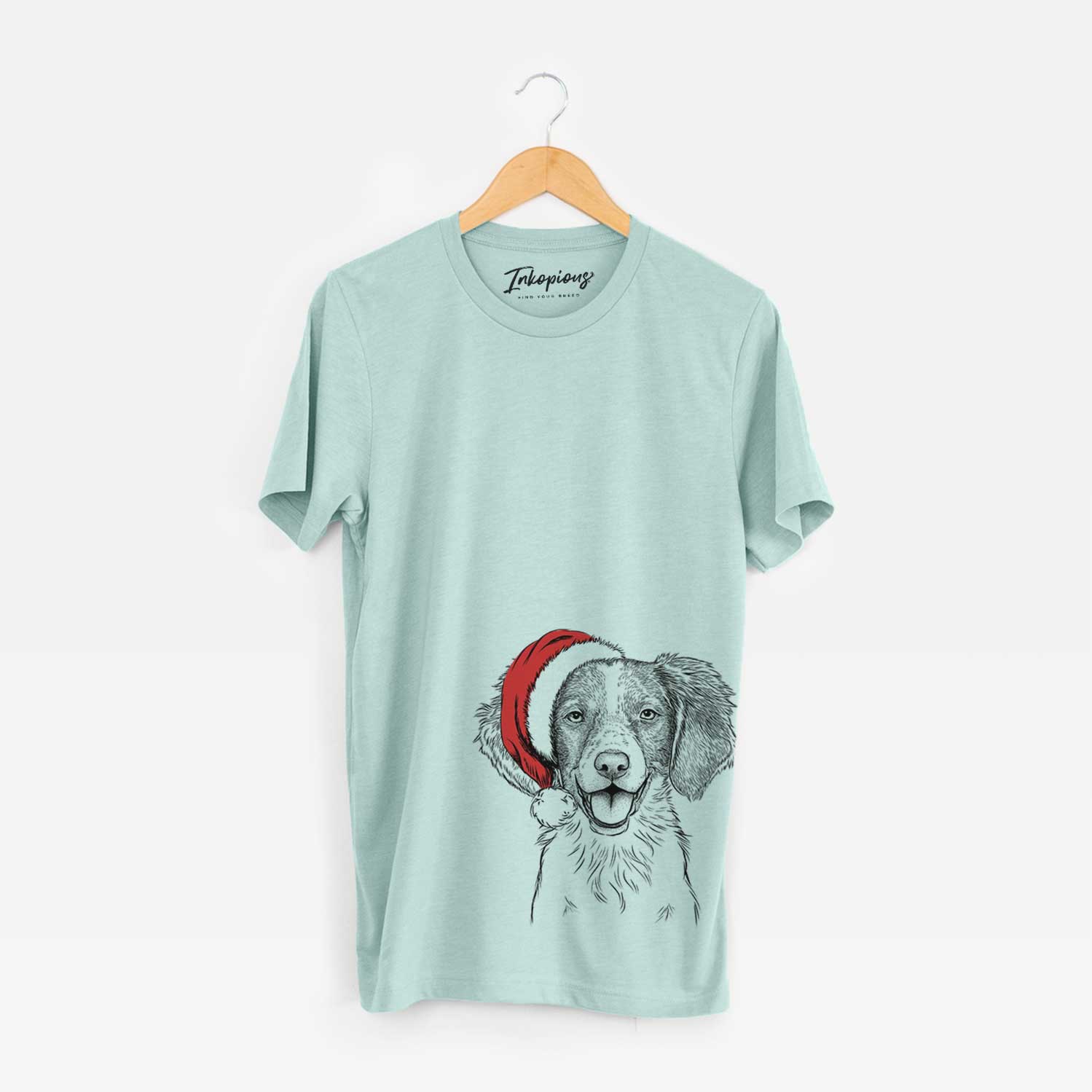 Santa Happy Holly the Brittany Spaniel - Unisex Crewneck