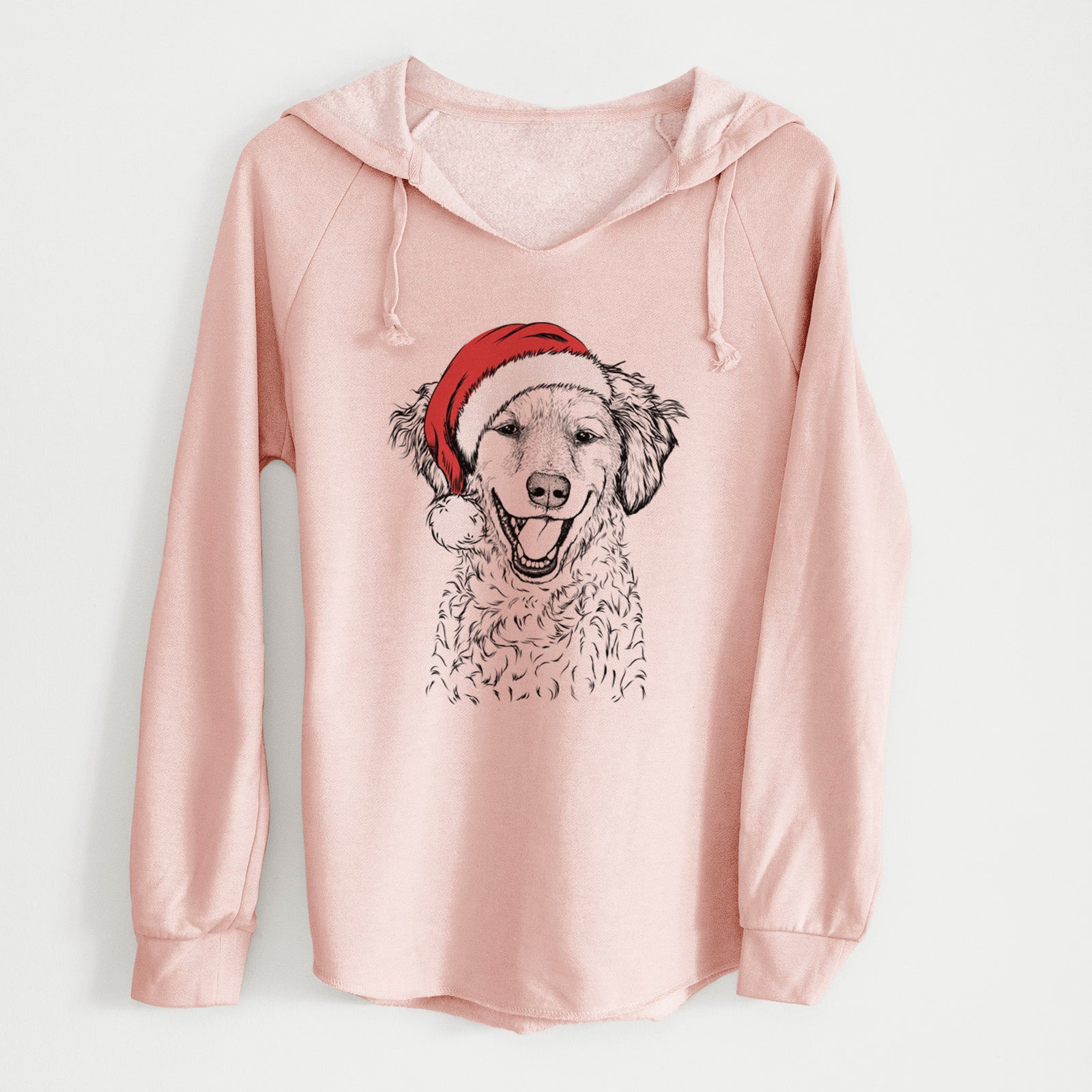 Santa Happy Otis the Miniature Goldendoodle - Cali Wave Hooded Sweatshirt