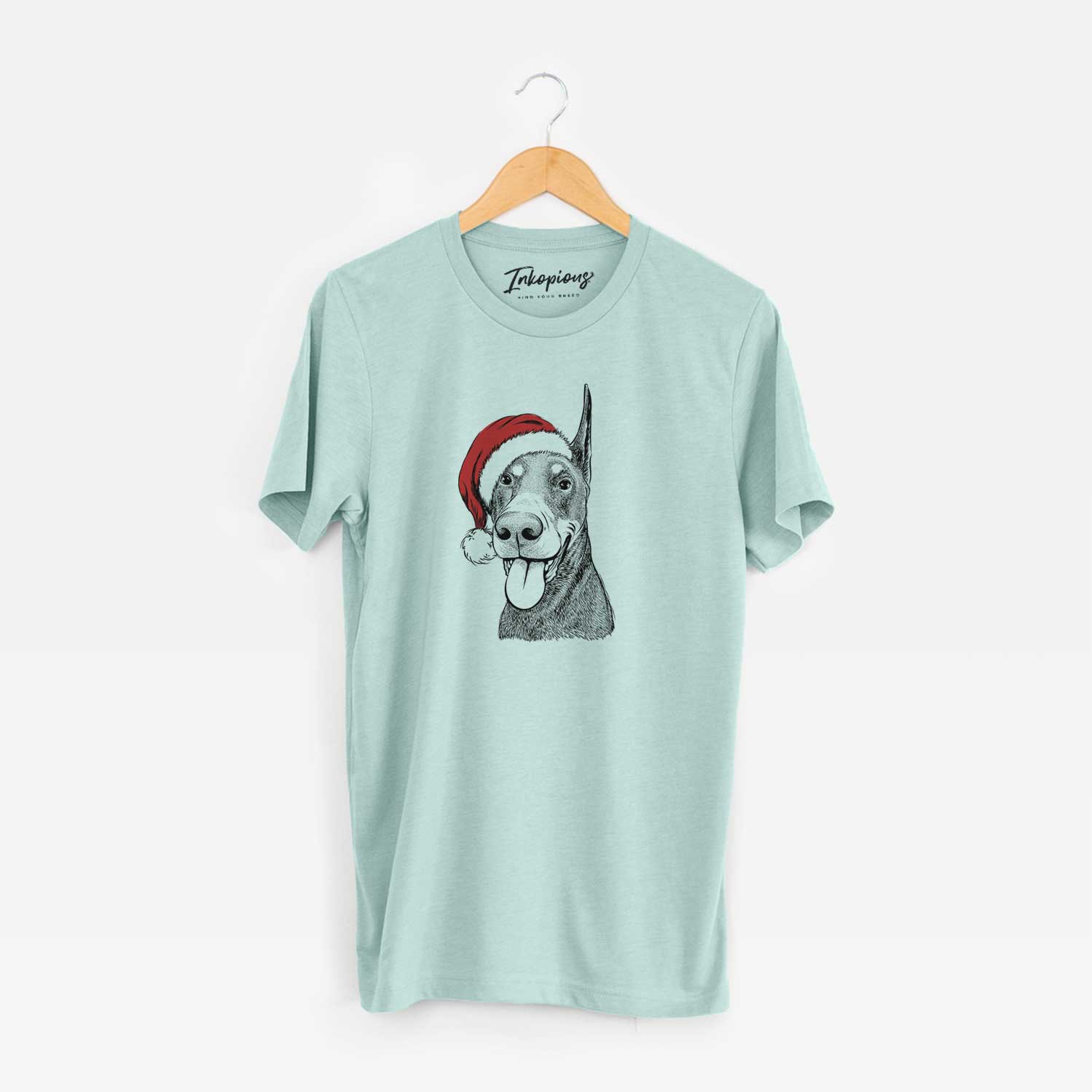 Santa Happy Sunny the Doberman Pinscher - Unisex Crewneck