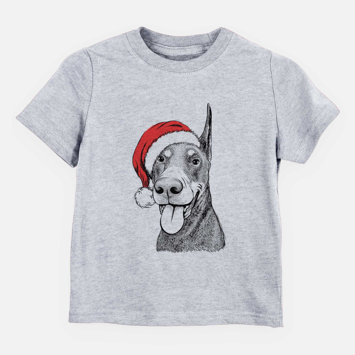 Santa Happy Sunny the Doberman Pinscher - Kids/Youth/Toddler Shirt