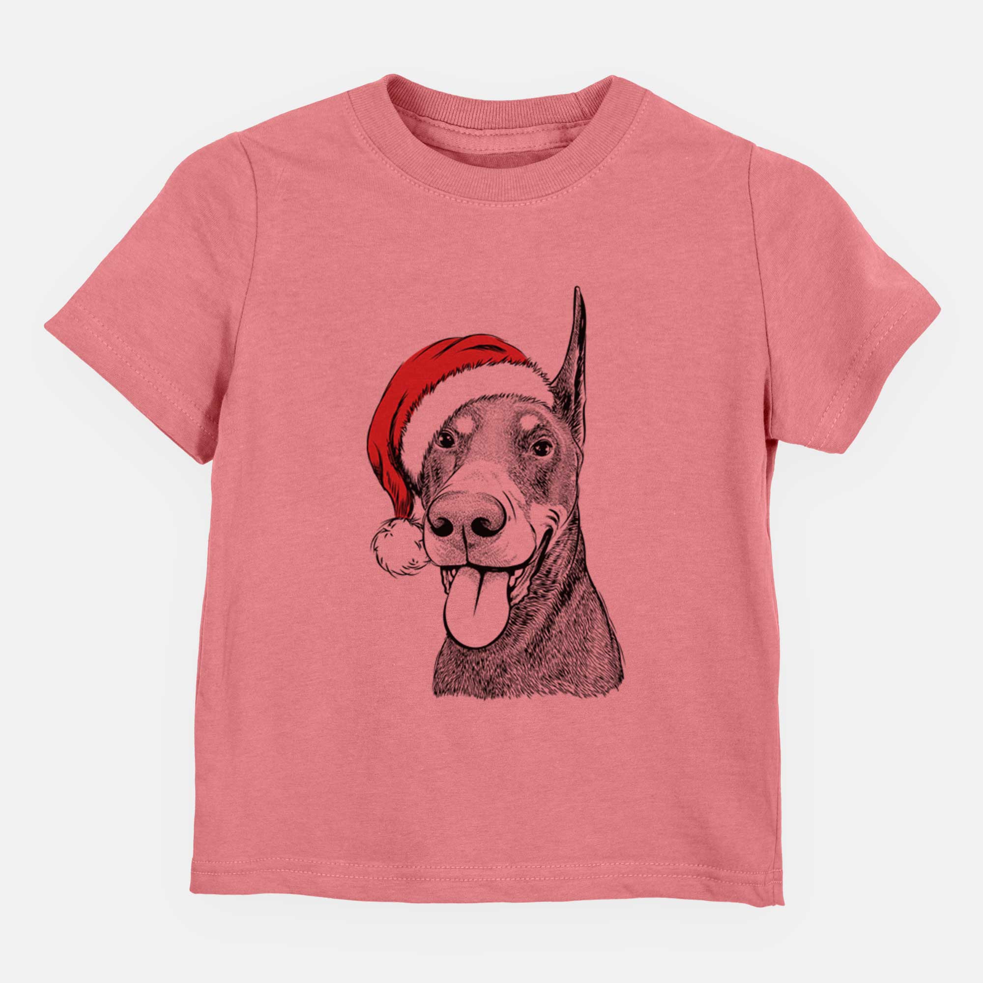 Santa Happy Sunny the Doberman Pinscher - Kids/Youth/Toddler Shirt