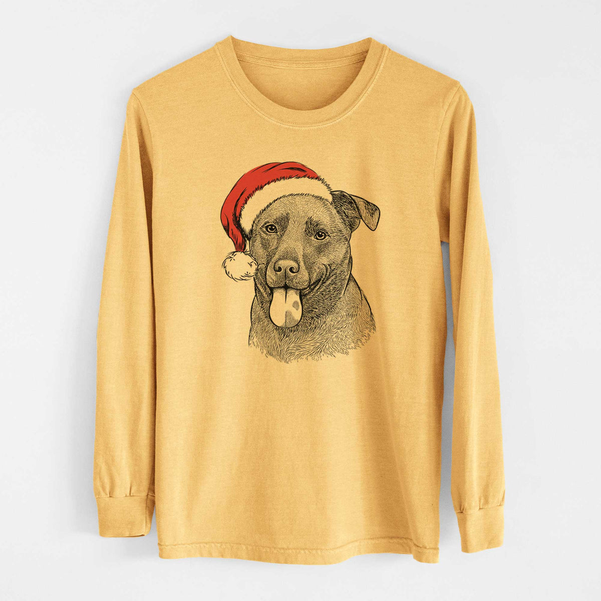 Santa Harbor the Mixed Breed - Heavyweight 100% Cotton Long Sleeve
