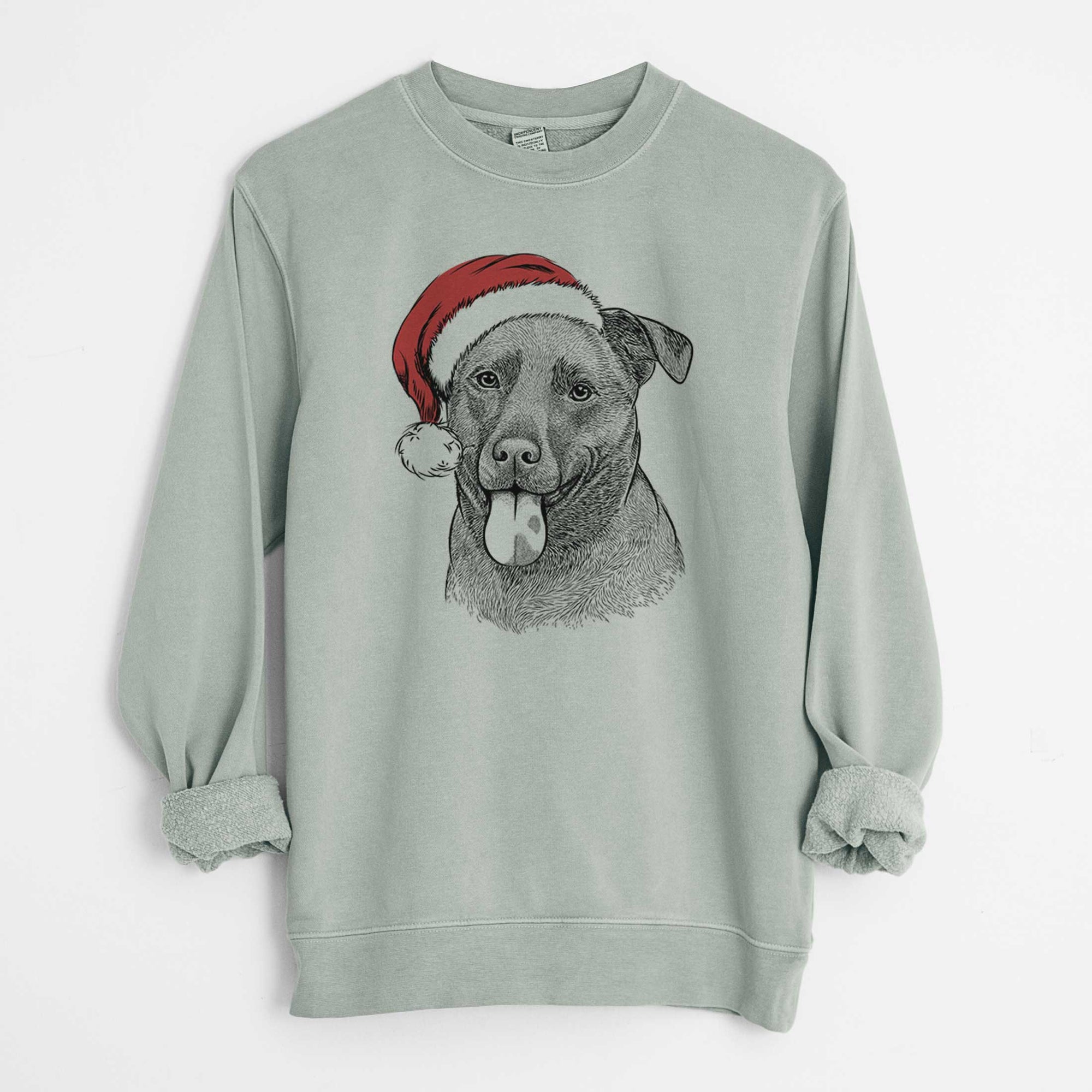 Santa Harbor the Mixed Breed - Unisex Pigment Dyed Crew Sweatshirt
