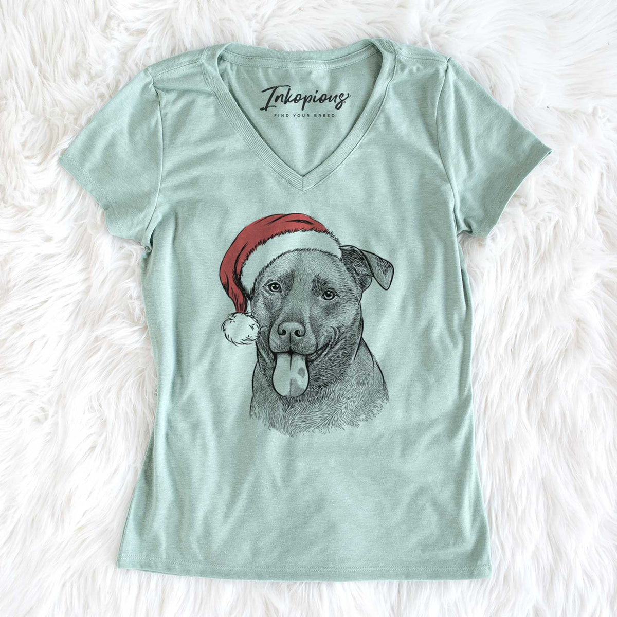 Santa Harbor the Mixed Breed - Women's V-neck Shirt
