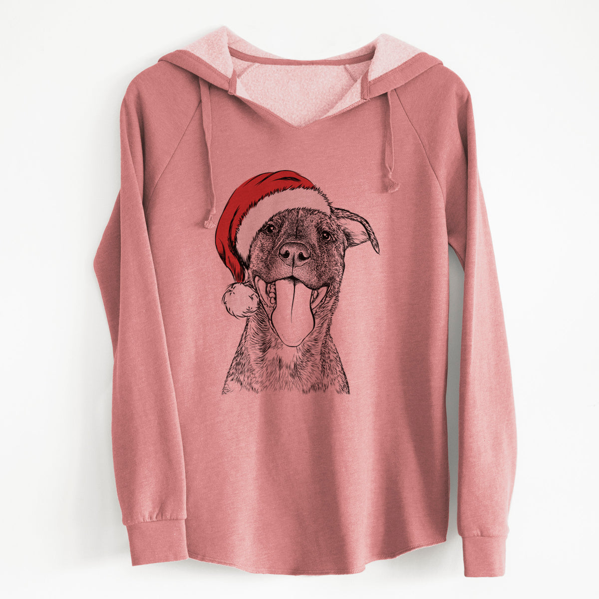 Santa Harley the Pitbull Mix - Cali Wave Hooded Sweatshirt