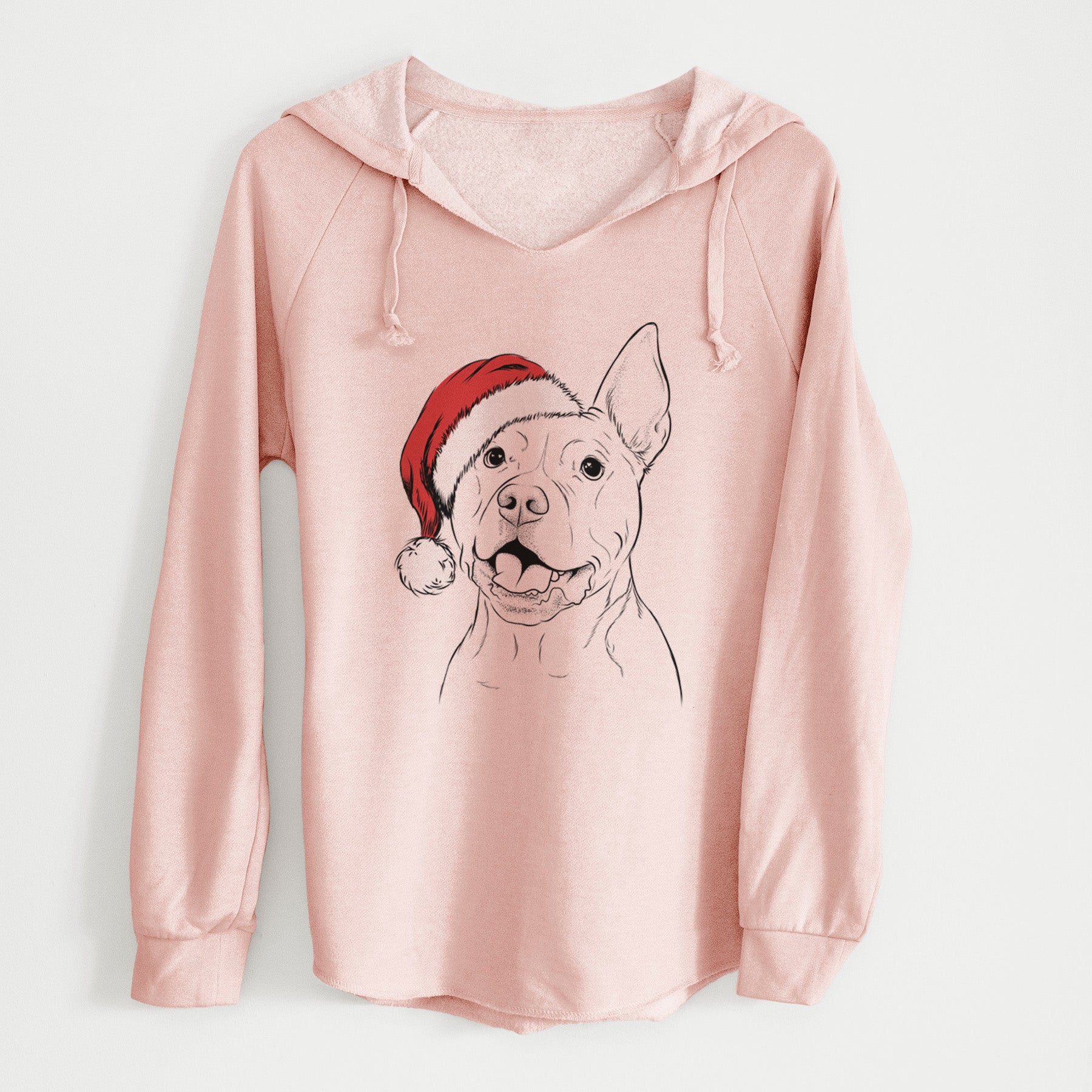 Santa Harley the Pitbull - Cali Wave Hooded Sweatshirt