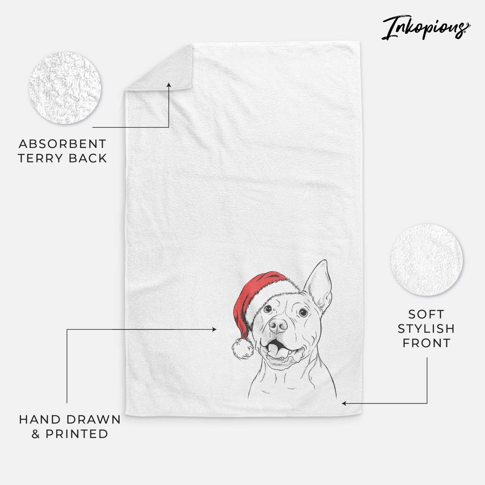 Harley the Pitbull Decorative Hand Towel