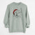 Santa Harley the Pitbull - Unisex Pigment Dyed Crew Sweatshirt