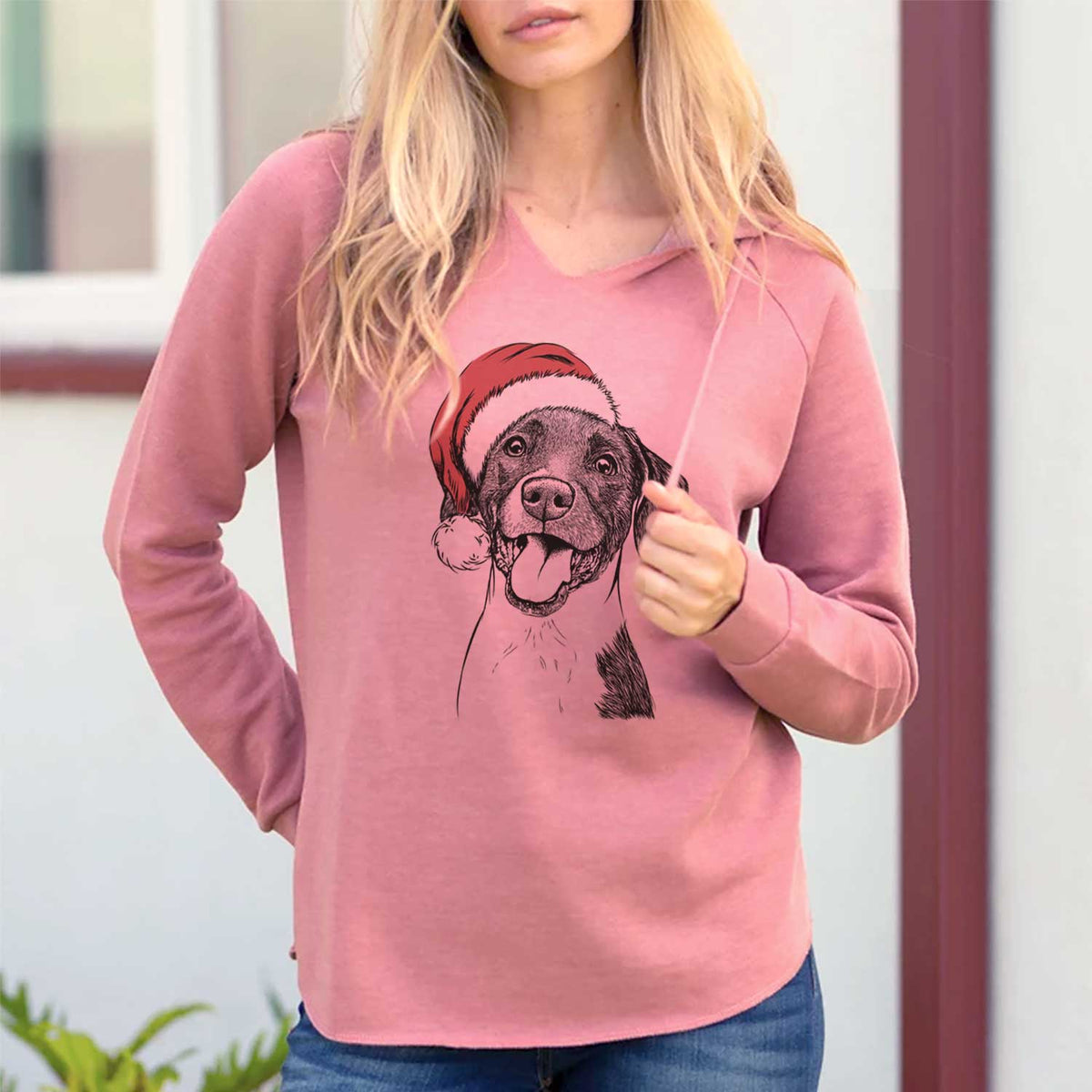 Santa Harper the Mixed Breed - Cali Wave Hooded Sweatshirt