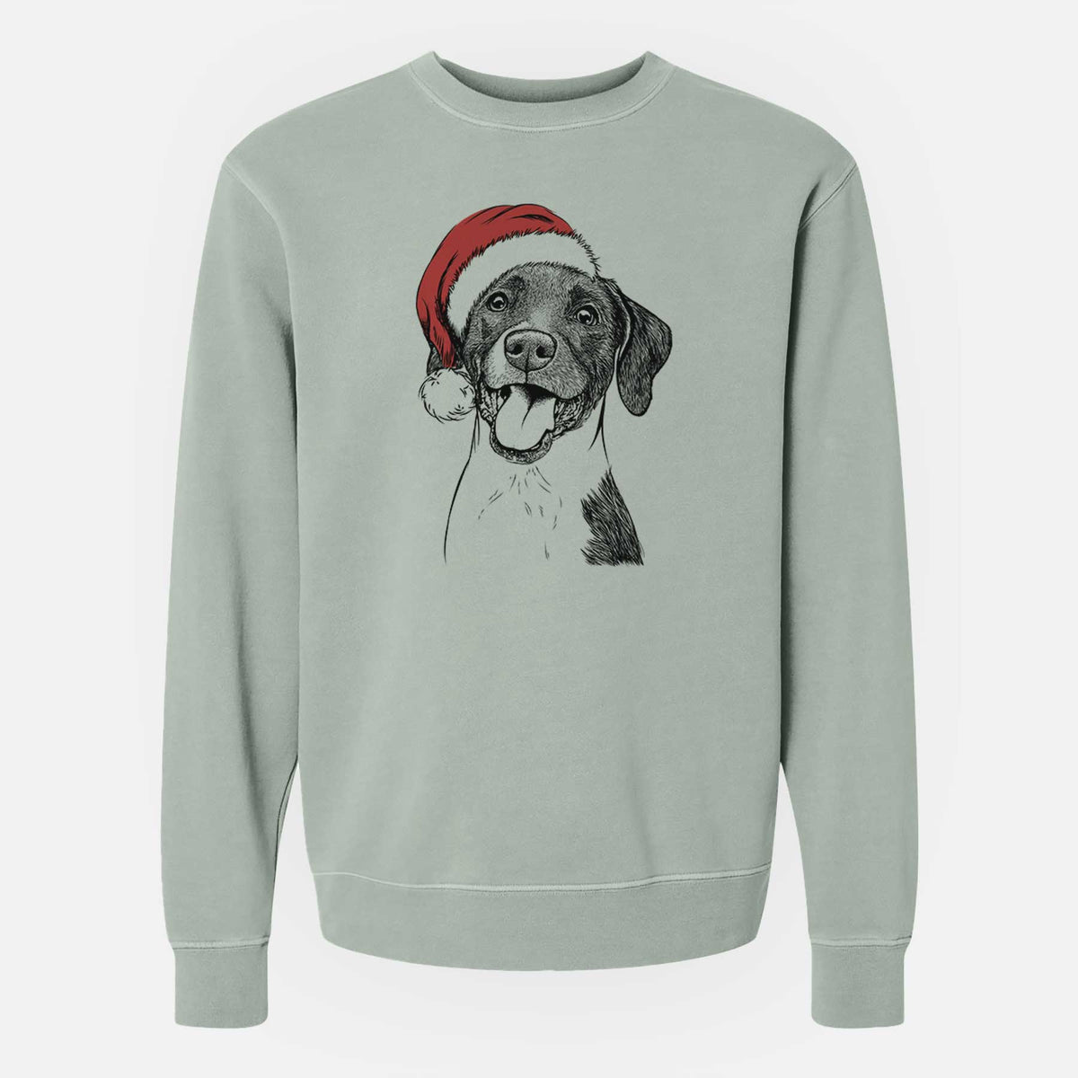 Santa Harper the Mixed Breed - Unisex Pigment Dyed Crew Sweatshirt