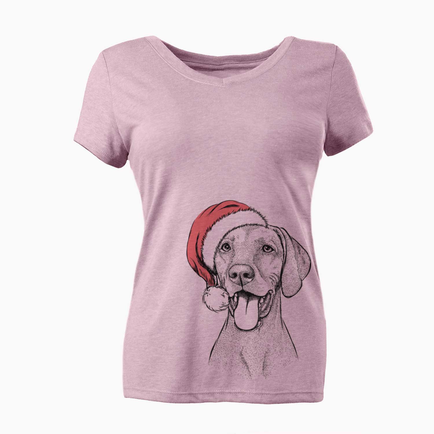 Santa Harper the Vizsla - Women's V-neck Shirt