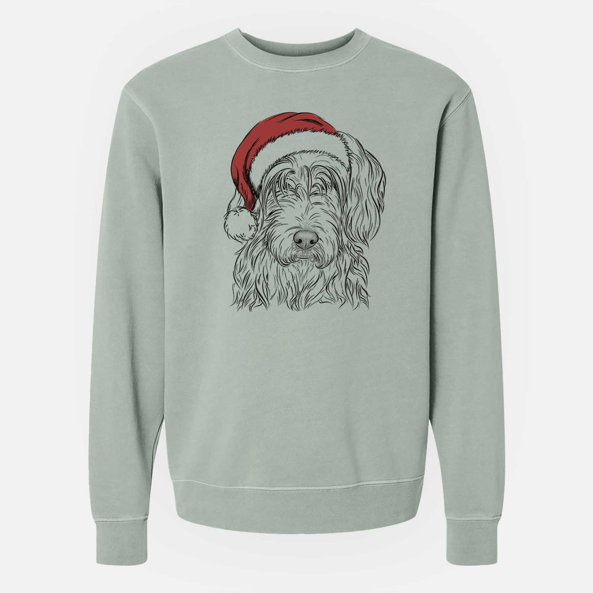 Santa Harry the Mixed Breed - Unisex Pigment Dyed Crew Sweatshirt