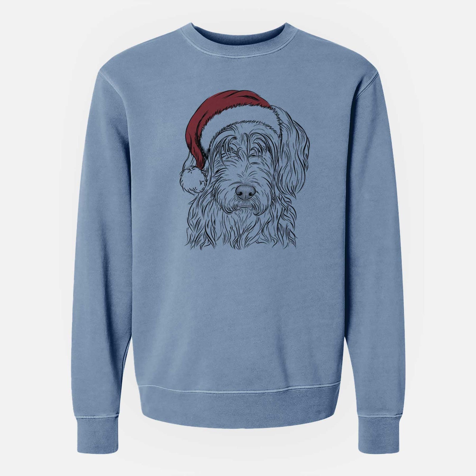 Santa Harry the Mixed Breed - Unisex Pigment Dyed Crew Sweatshirt