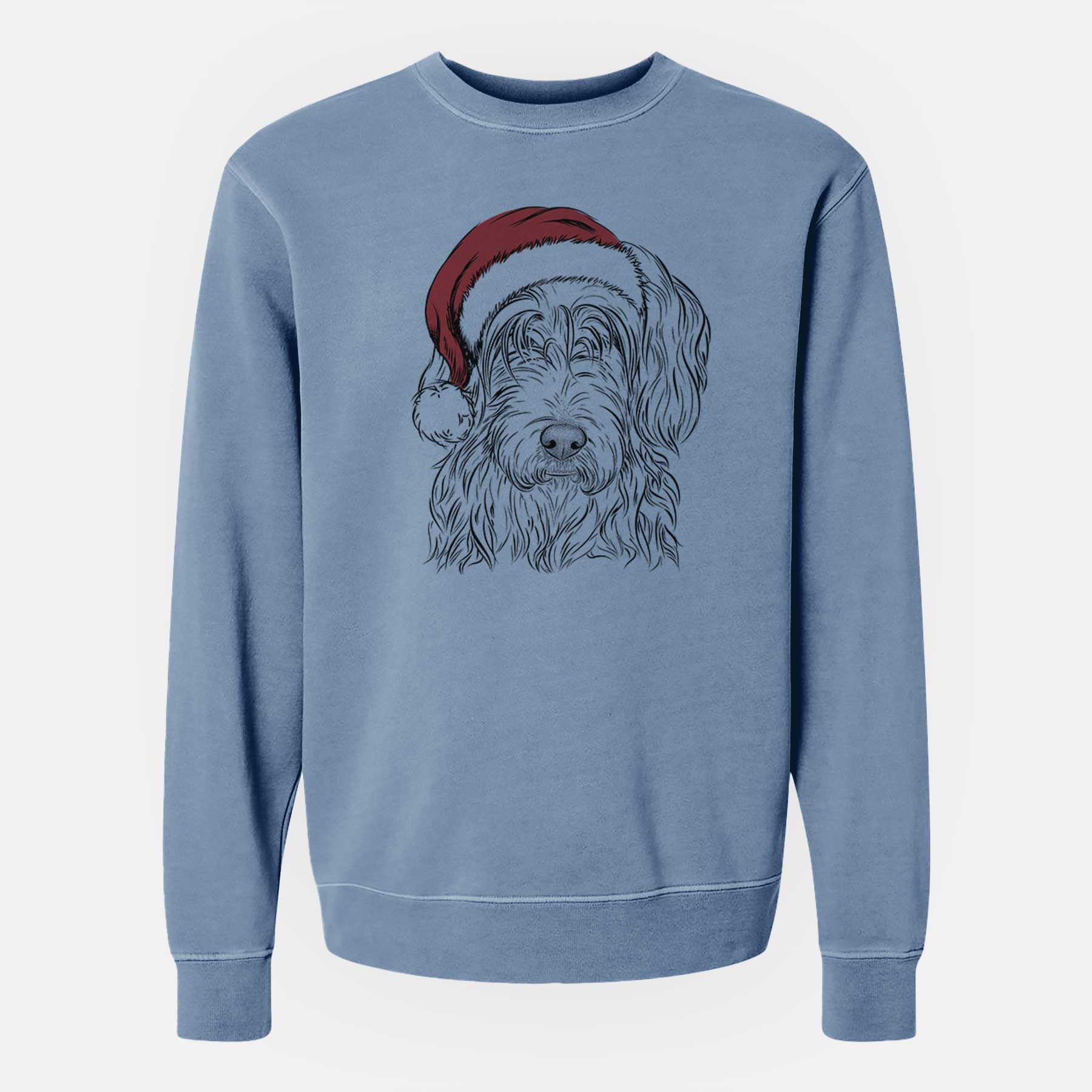 Santa Harry the Mixed Breed - Unisex Pigment Dyed Crew Sweatshirt