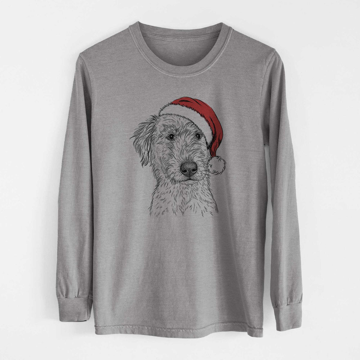 Santa Harry the Mixed Breed Puppy - Heavyweight 100% Cotton Long Sleeve