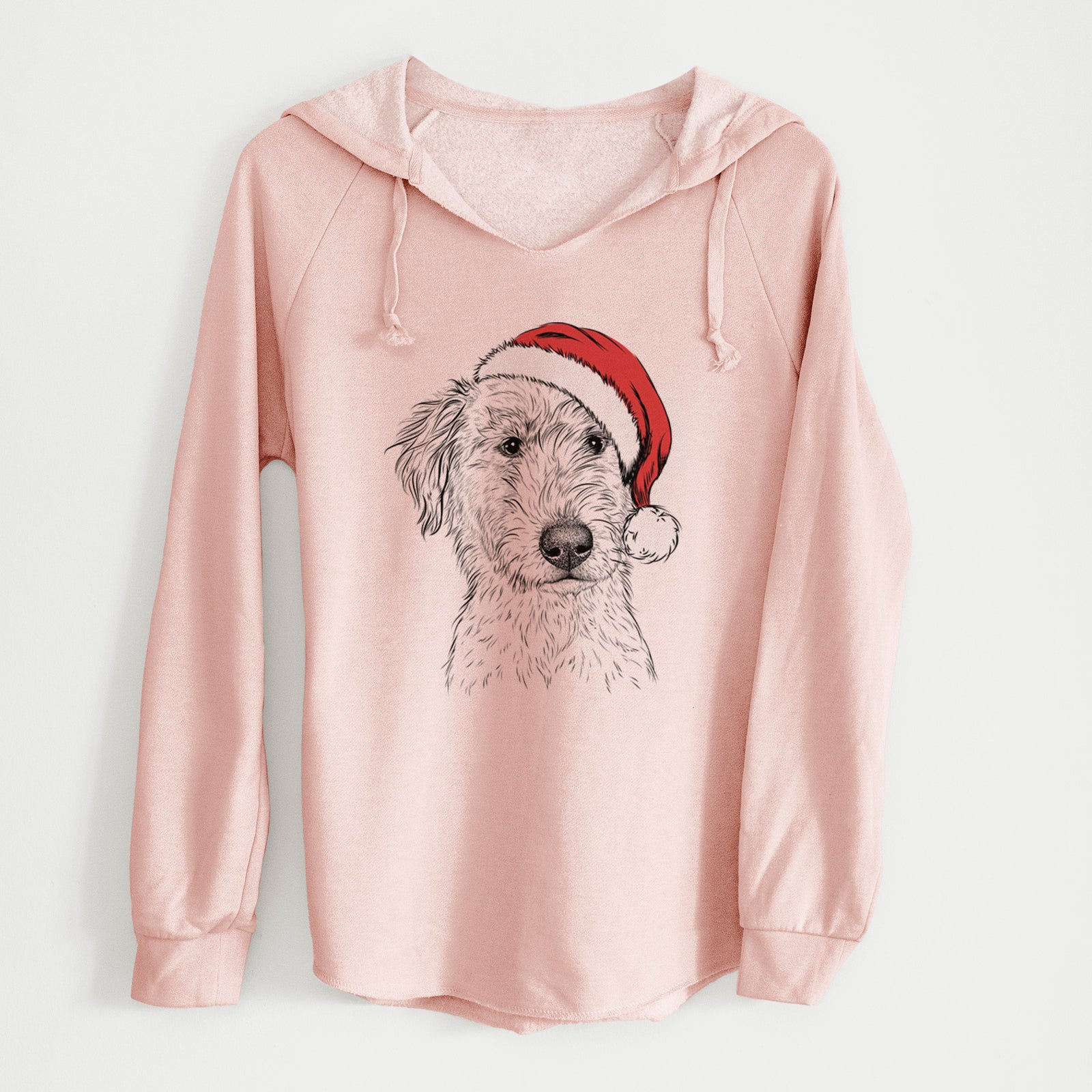 Santa Harry the Mixed Breed Puppy - Cali Wave Hooded Sweatshirt