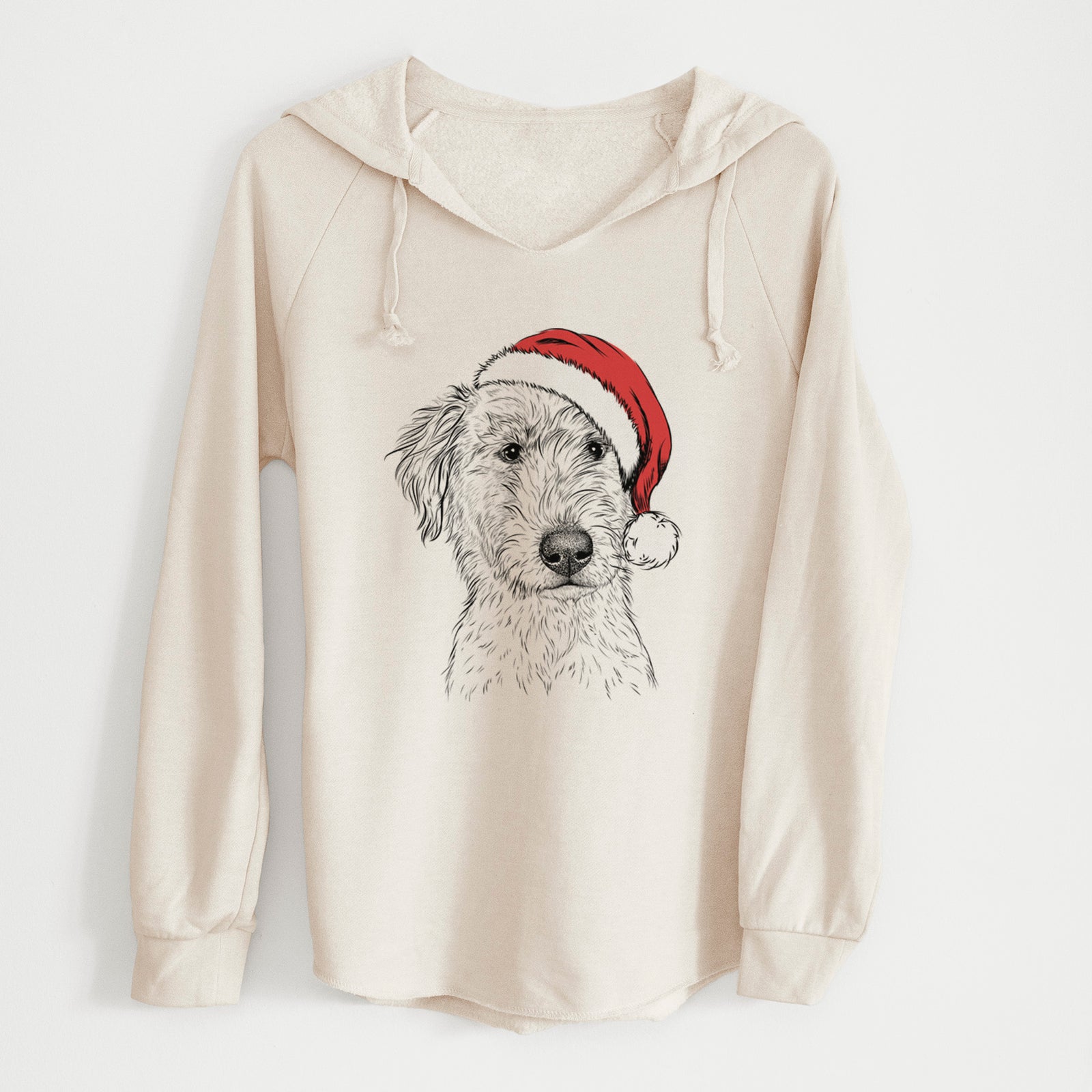 Santa Harry the Mixed Breed Puppy - Cali Wave Hooded Sweatshirt