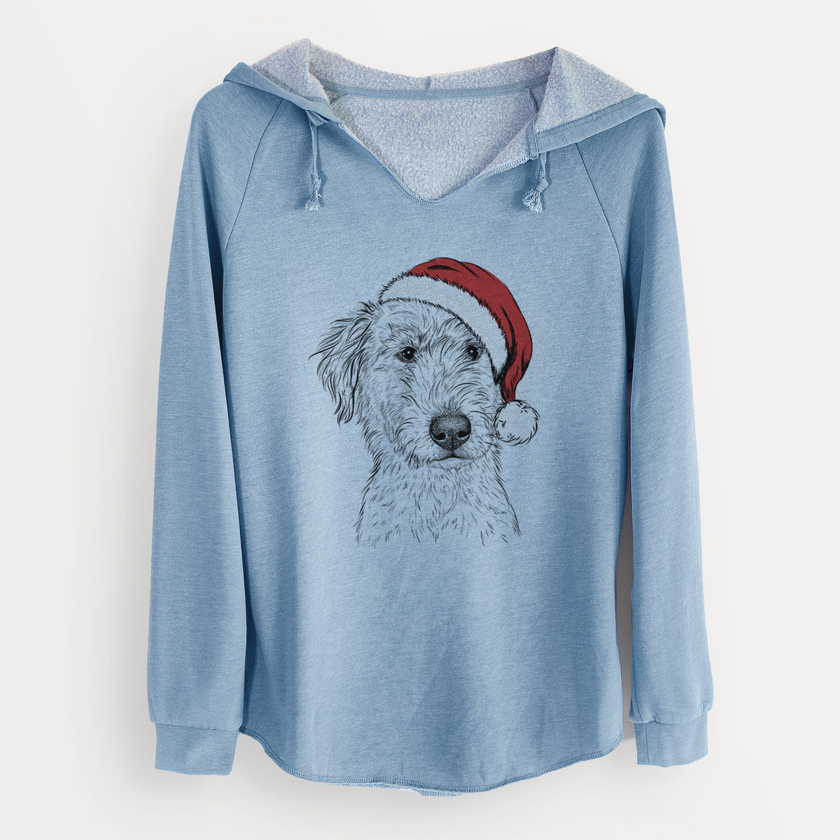 Santa Harry the Mixed Breed Puppy - Cali Wave Hooded Sweatshirt
