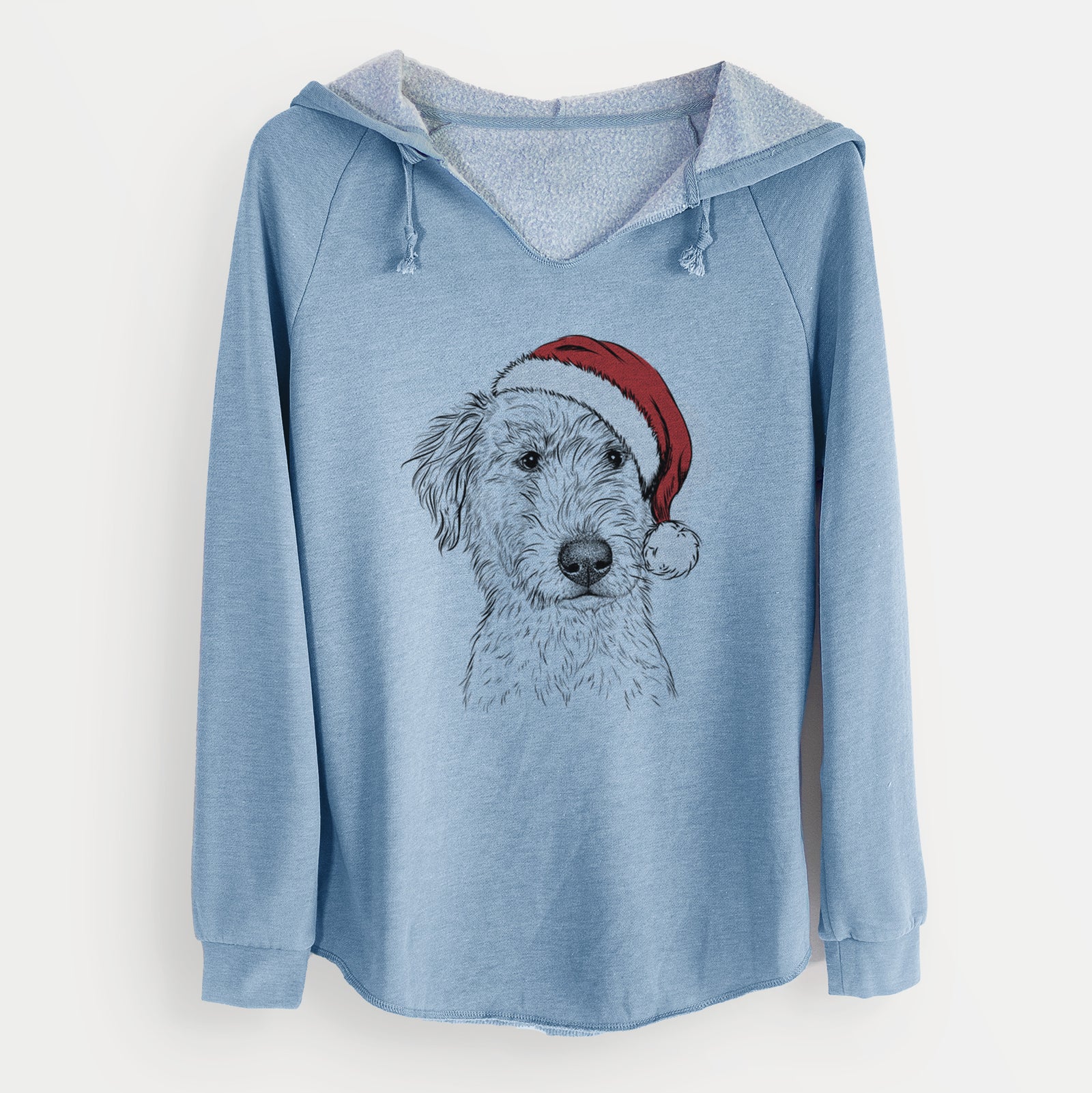 Santa Harry the Mixed Breed Puppy - Cali Wave Hooded Sweatshirt