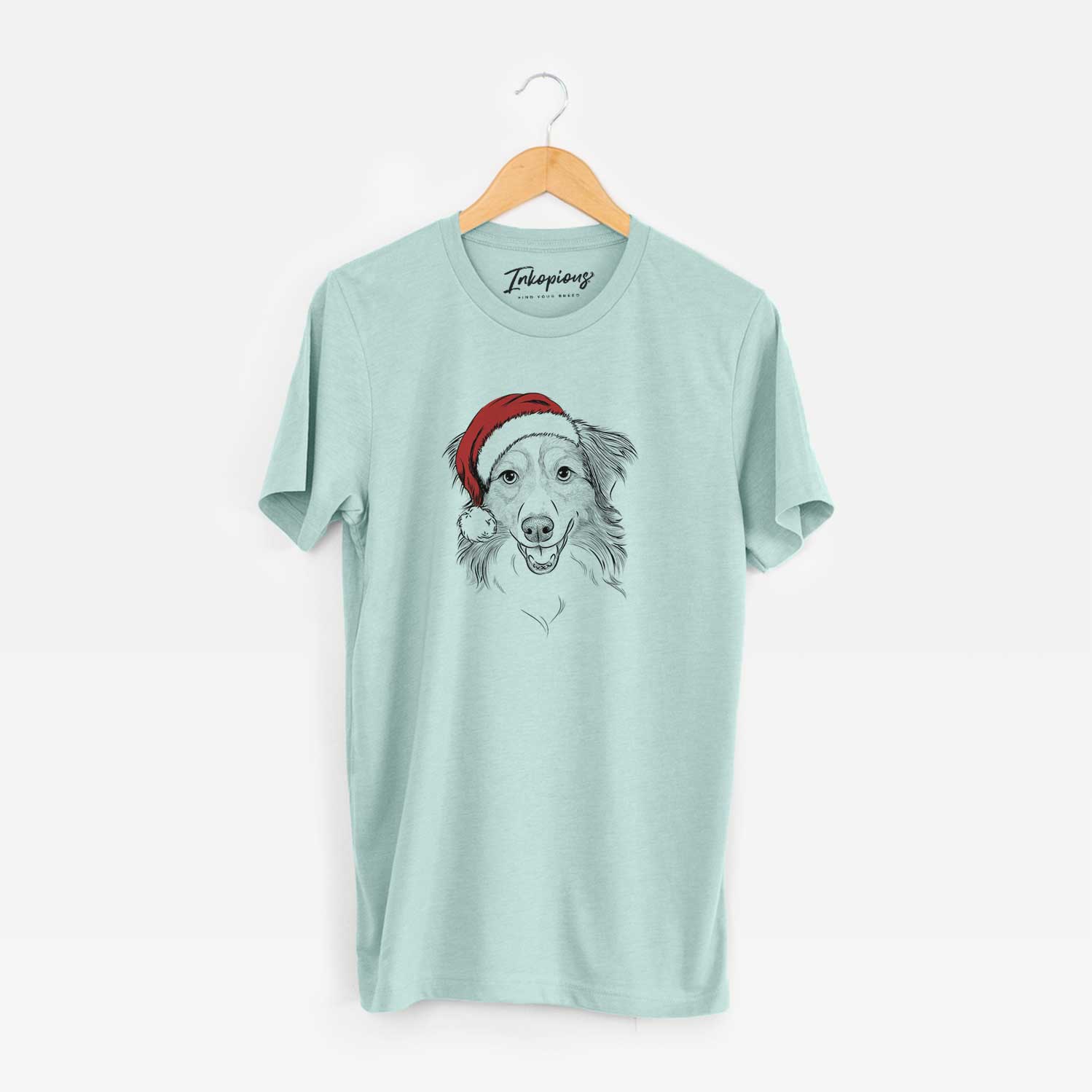 Santa Hattie the Australian Shepherd - Unisex Crewneck