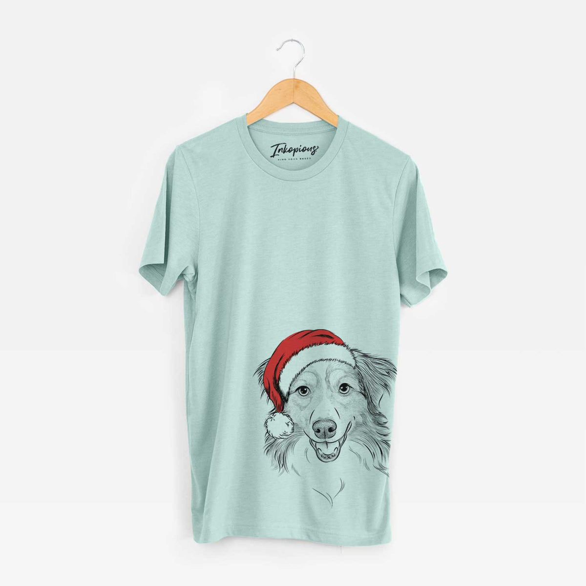 Santa Hattie the Australian Shepherd - Unisex Crewneck