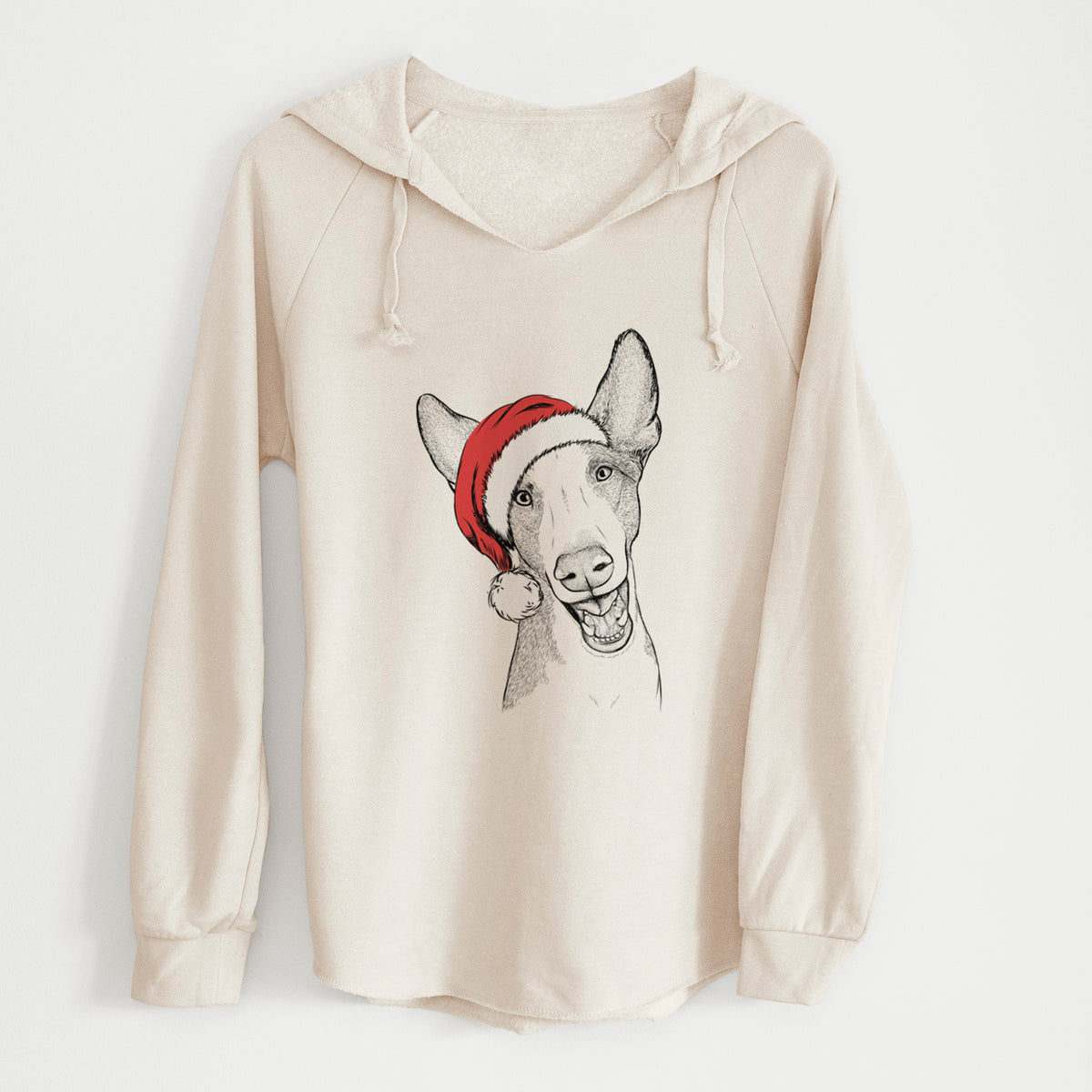 Santa Havok the Ibizan Hound - Cali Wave Hooded Sweatshirt