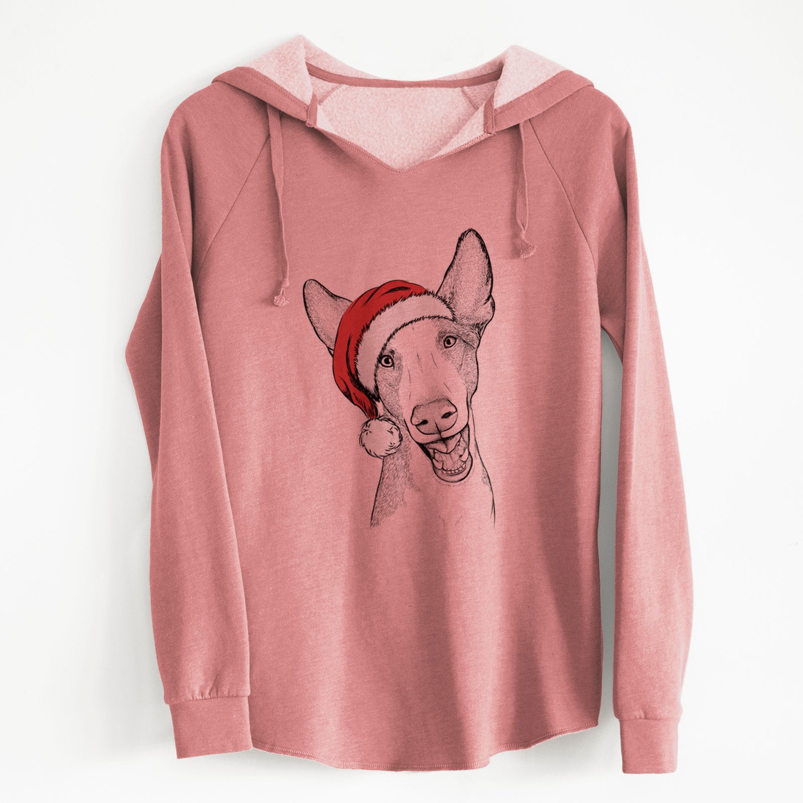 Santa Havok the Ibizan Hound - Cali Wave Hooded Sweatshirt