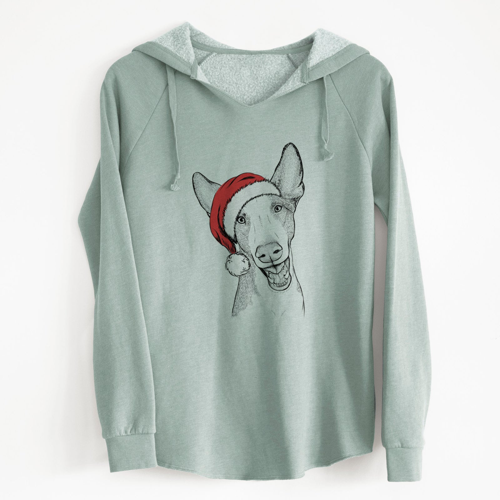 Santa Havok the Ibizan Hound - Cali Wave Hooded Sweatshirt