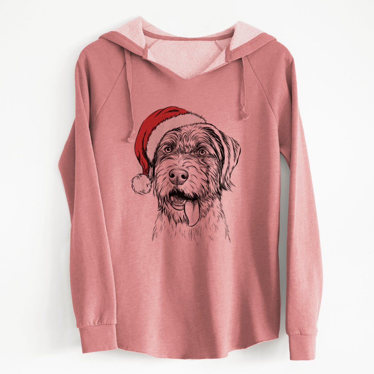 Santa Hazel the German Wirehaired Pointer Mix - Cali Wave Hooded Sweatshirt