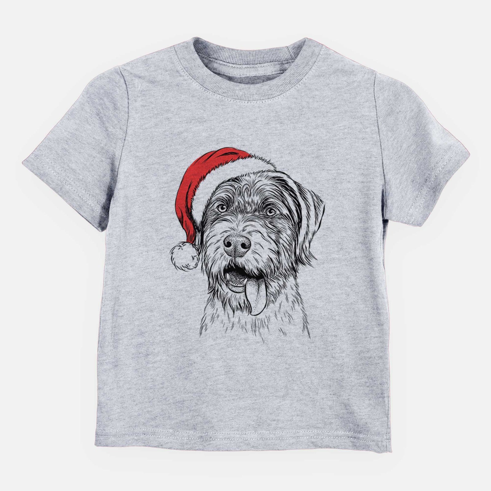 Santa Hazel the German Wirehaired Pointer Mix - Kids/Youth/Toddler Shirt