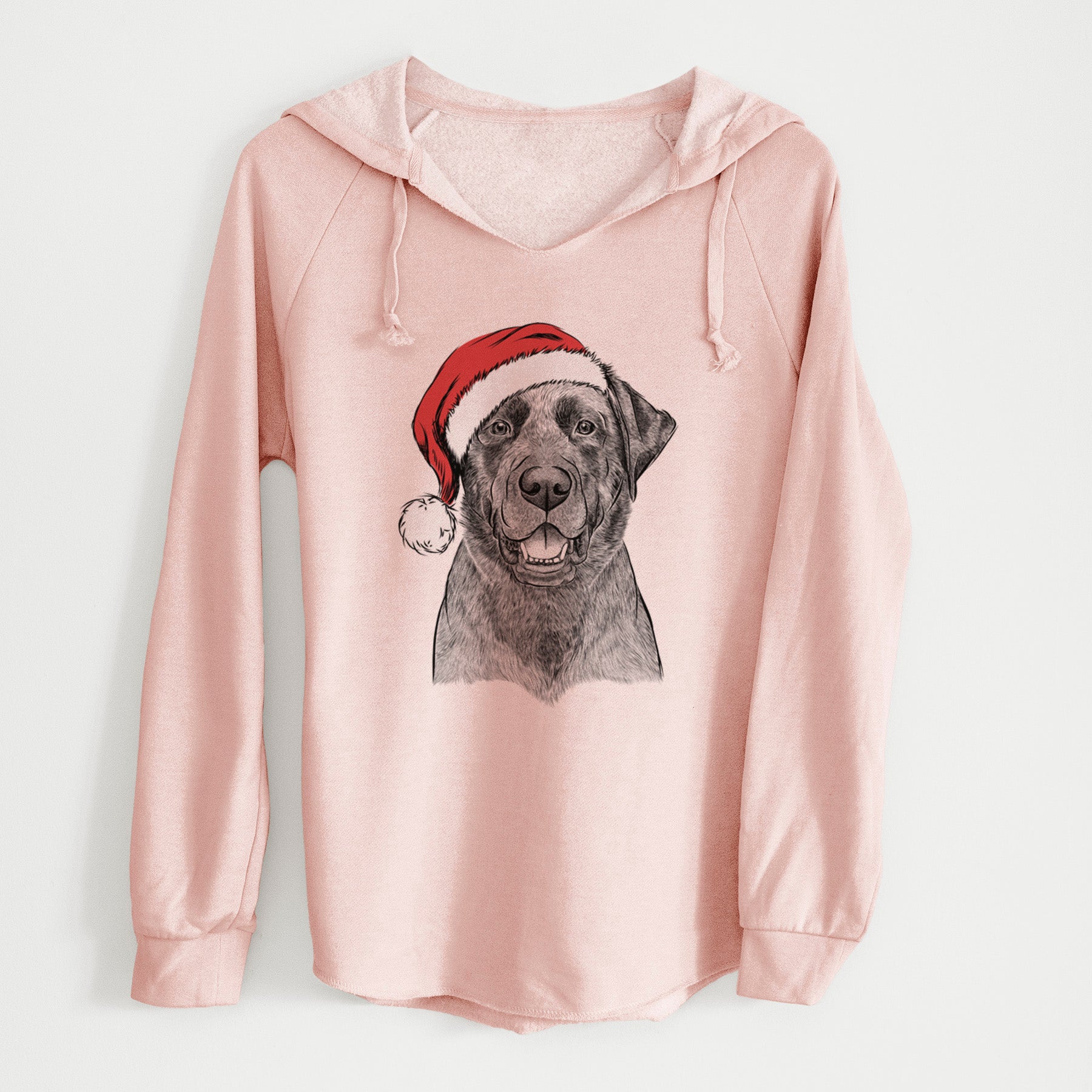 Santa Heath the Black Lab - Cali Wave Hooded Sweatshirt