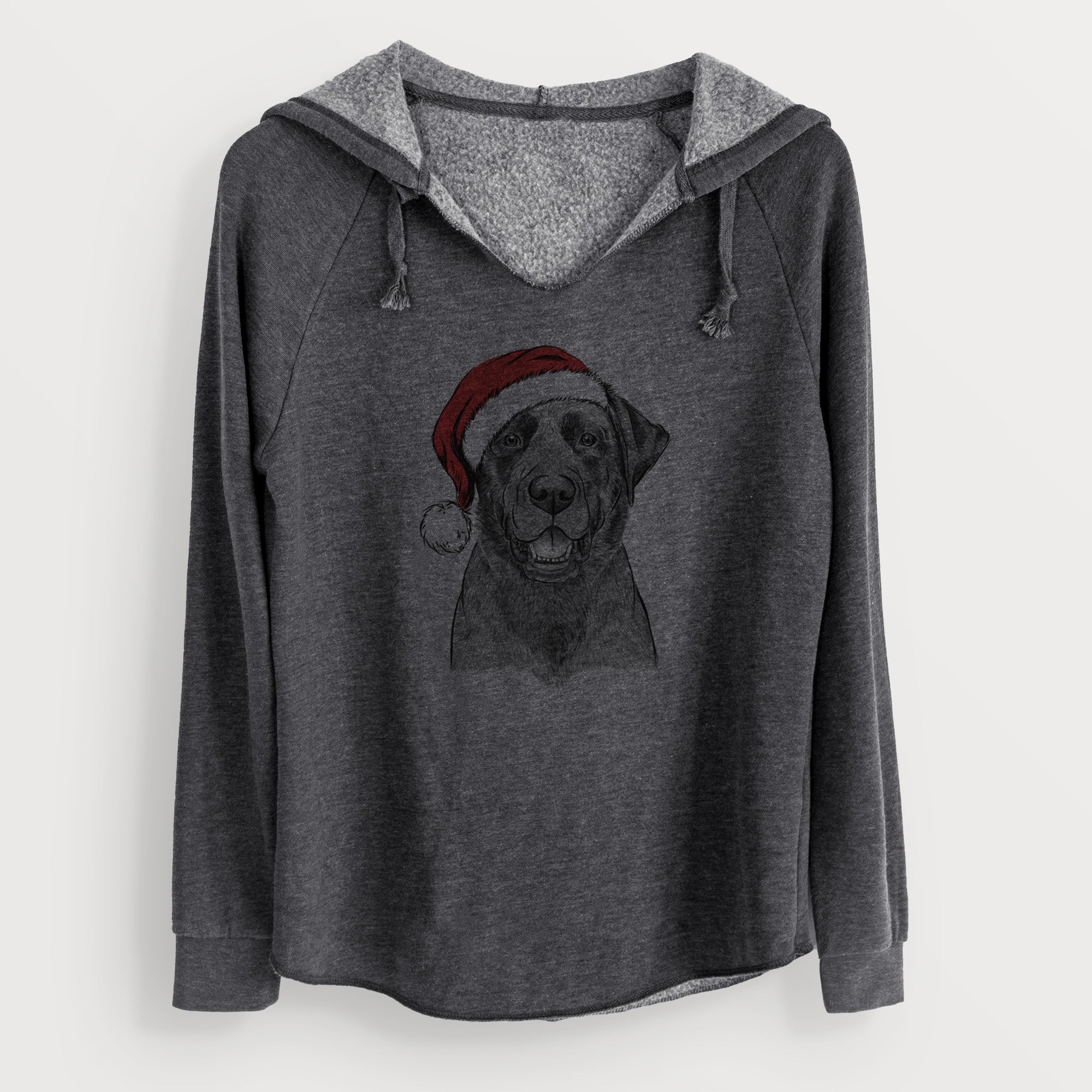 Santa Heath the Black Lab - Cali Wave Hooded Sweatshirt