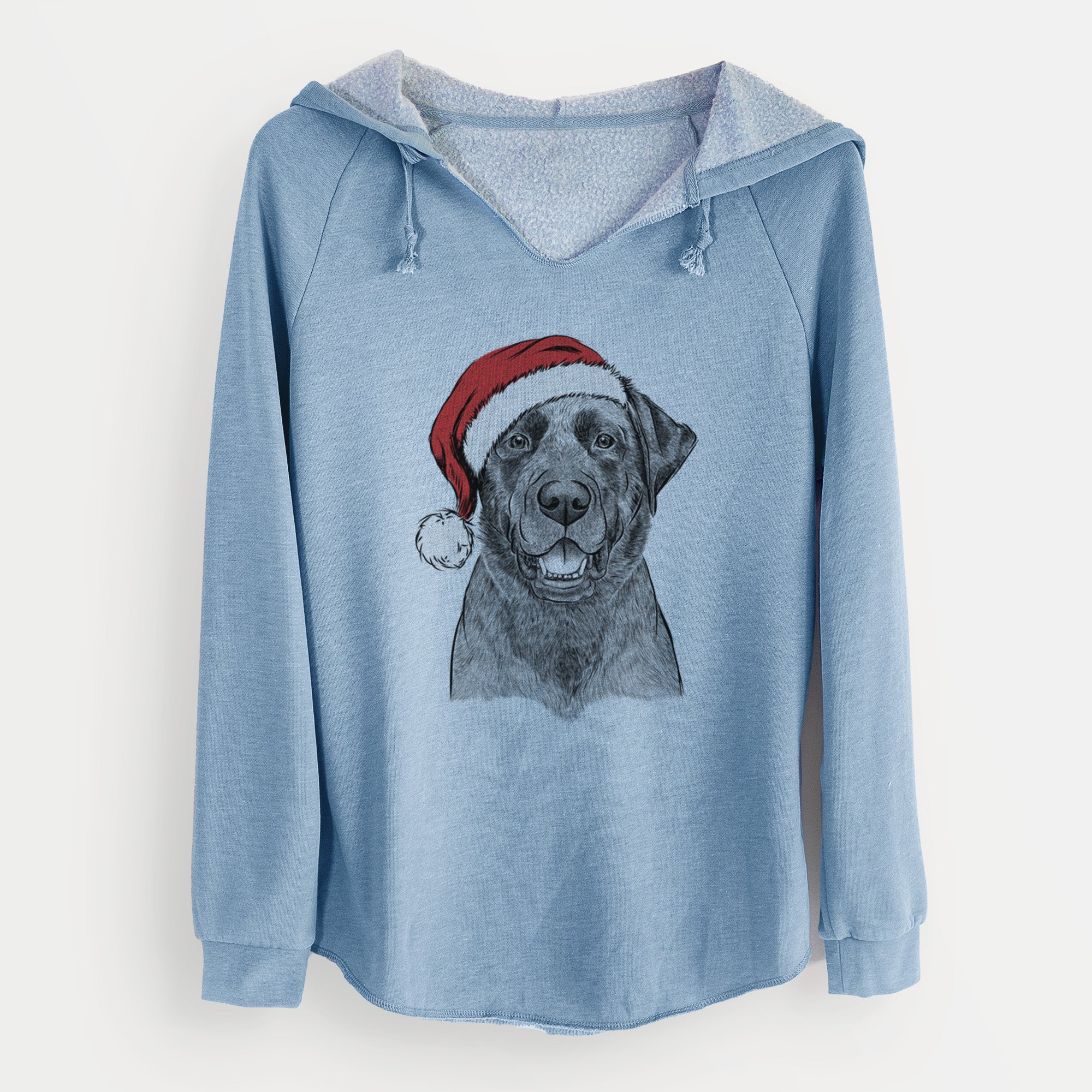 Santa Heath the Black Lab - Cali Wave Hooded Sweatshirt