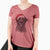 Santa Heath the Black Lab - Women's V-neck Shirt