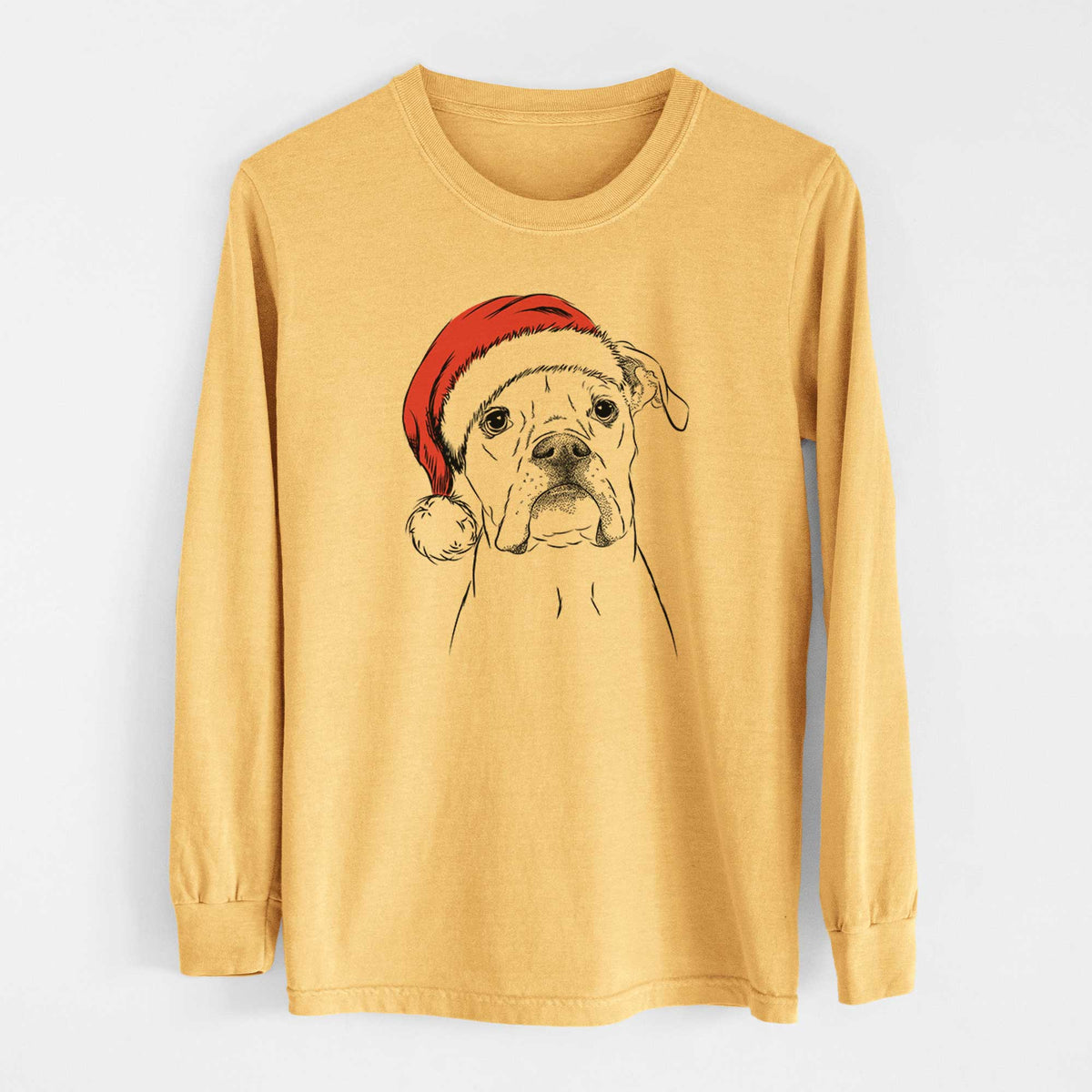 Santa Henley the Boxer - Heavyweight 100% Cotton Long Sleeve