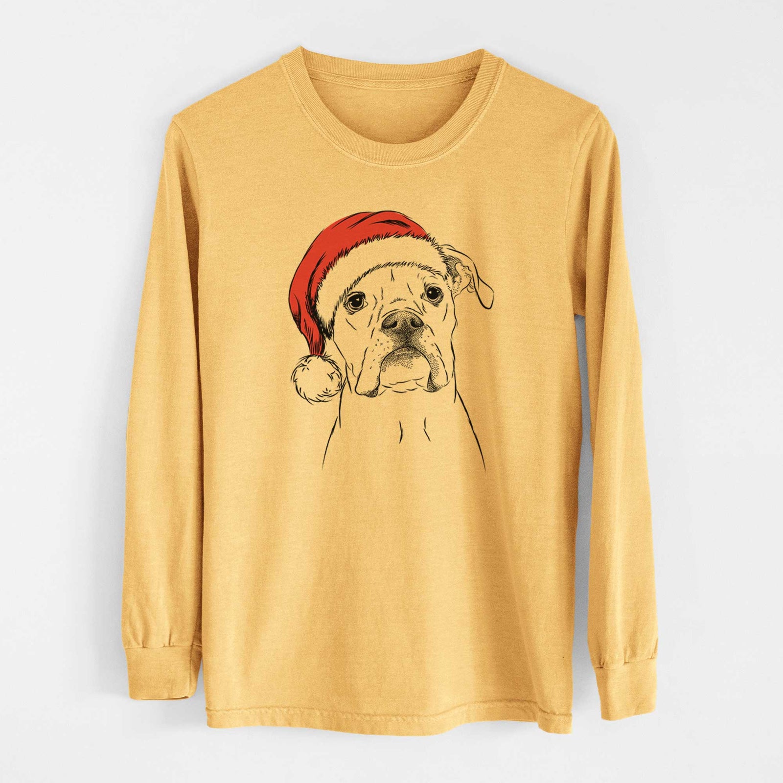 Santa Henley the Boxer - Heavyweight 100% Cotton Long Sleeve