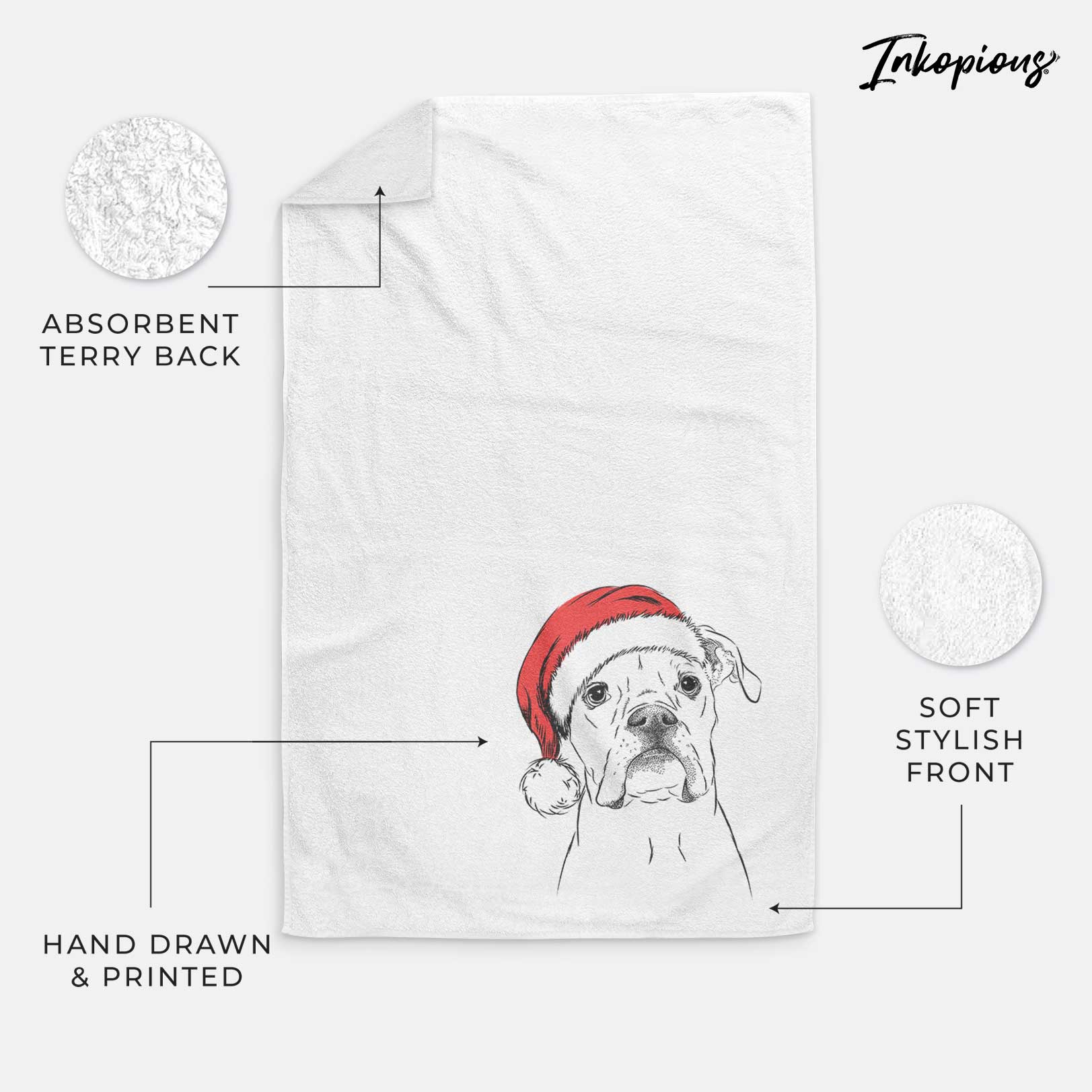 Henley the Boxer Decorative Hand Towel