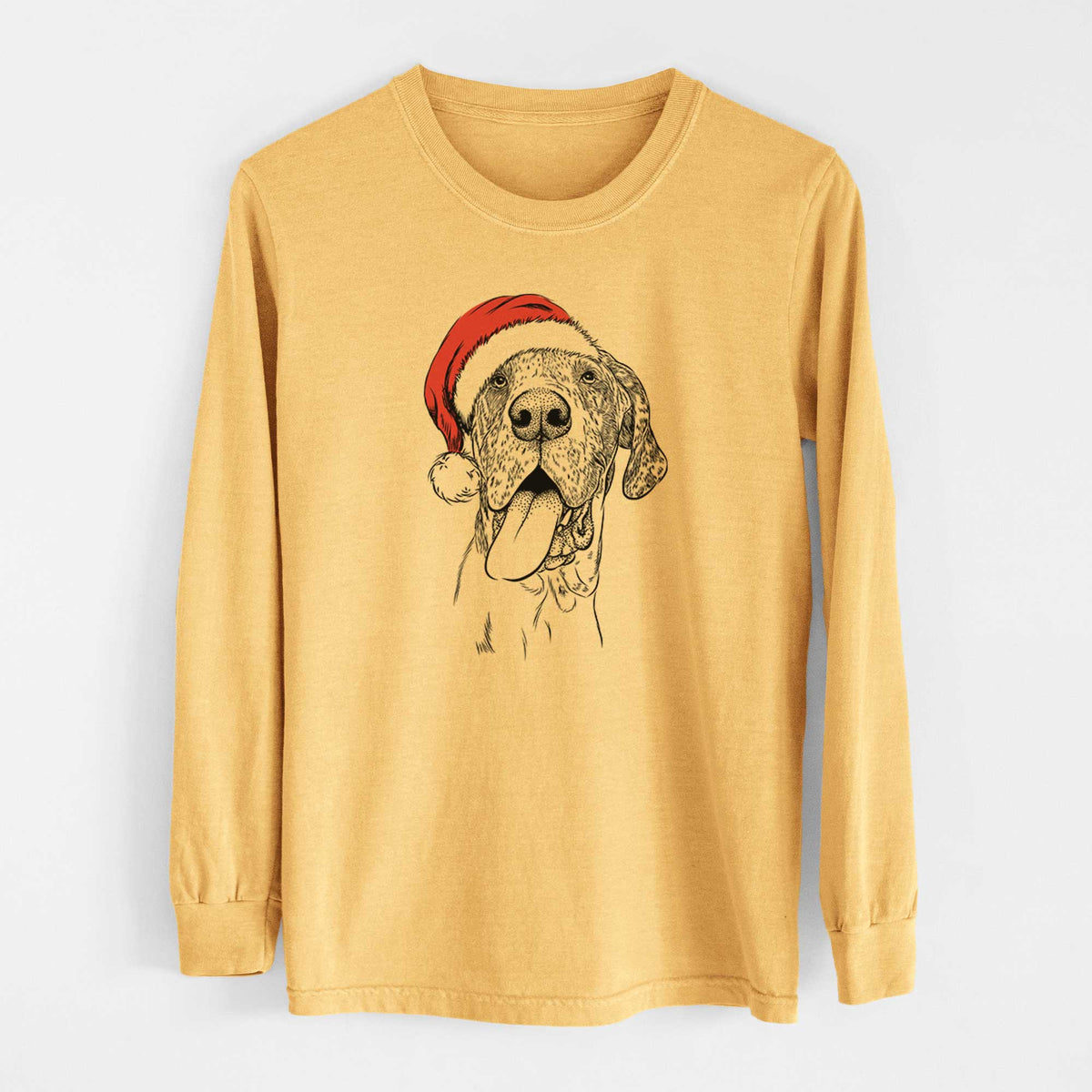 Santa Hennessey the Great Dane - Heavyweight 100% Cotton Long Sleeve